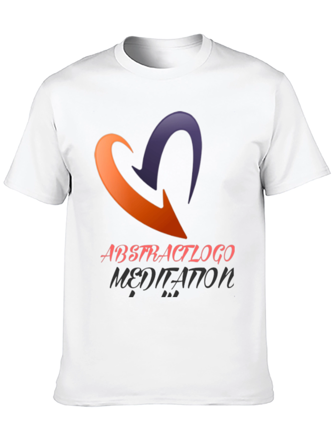 Abstract Logo Meditation Graphic Black T-Shirt