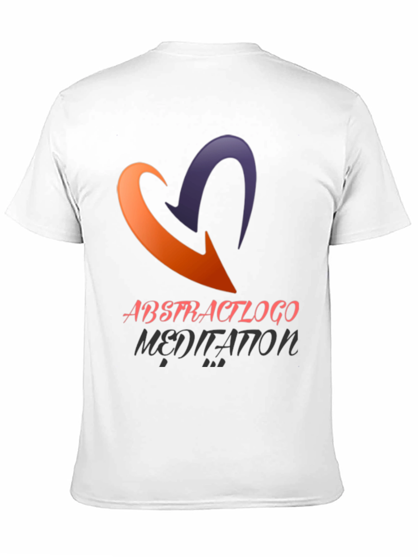 Abstract Logo Meditation Graphic Black T-Shirt