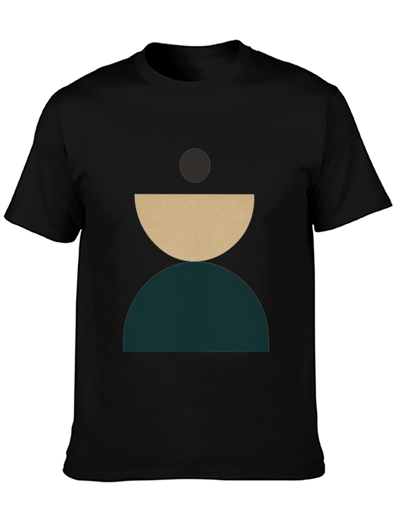 Modern Geometric Graphic T-Shirt - Stylish Crew Neck Tee