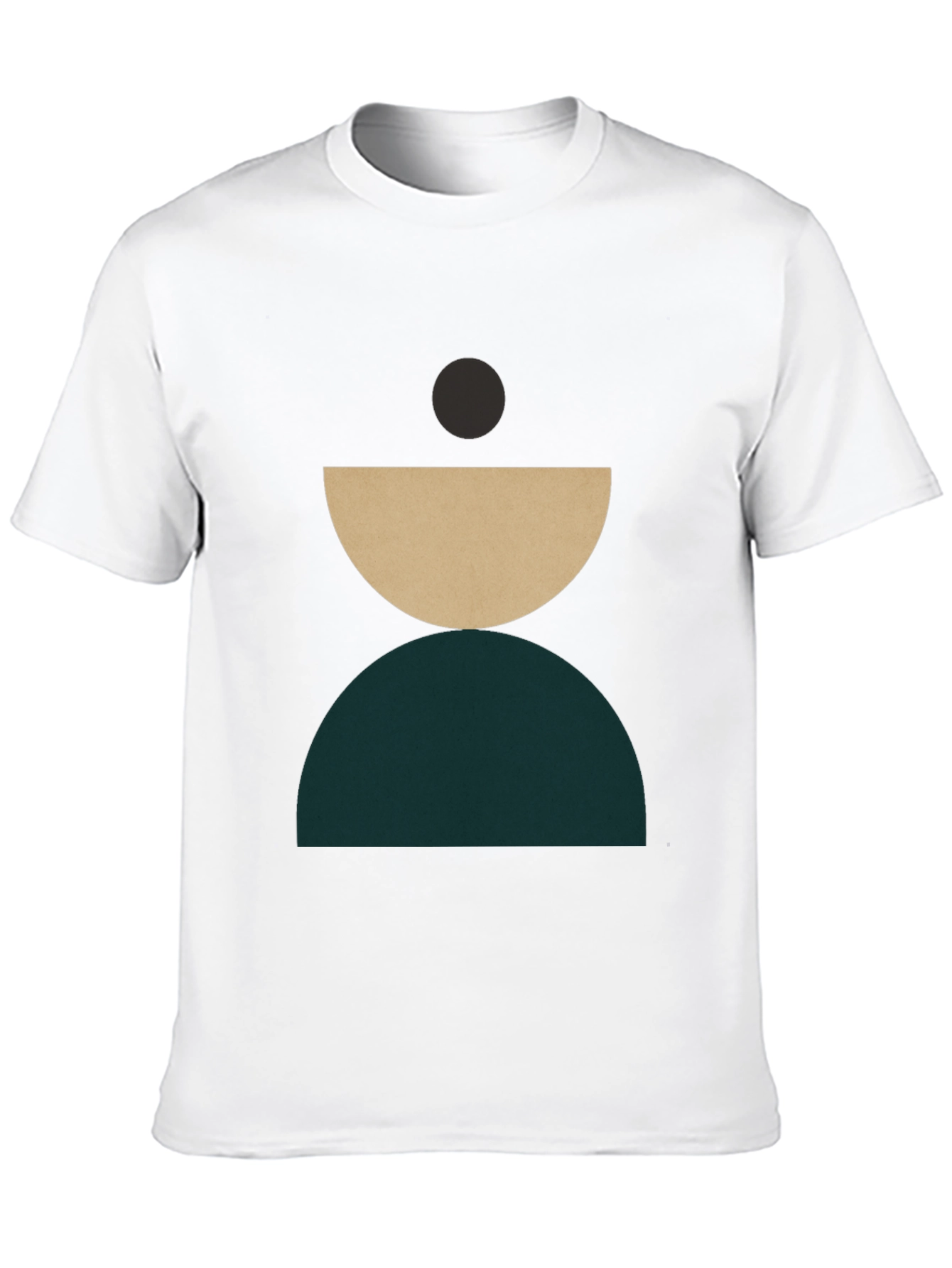 Modern Geometric Graphic T-Shirt - Stylish Crew Neck Tee