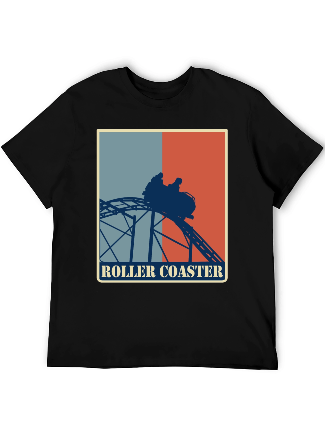 Roller Coaster Retro Style Graphic Tee
