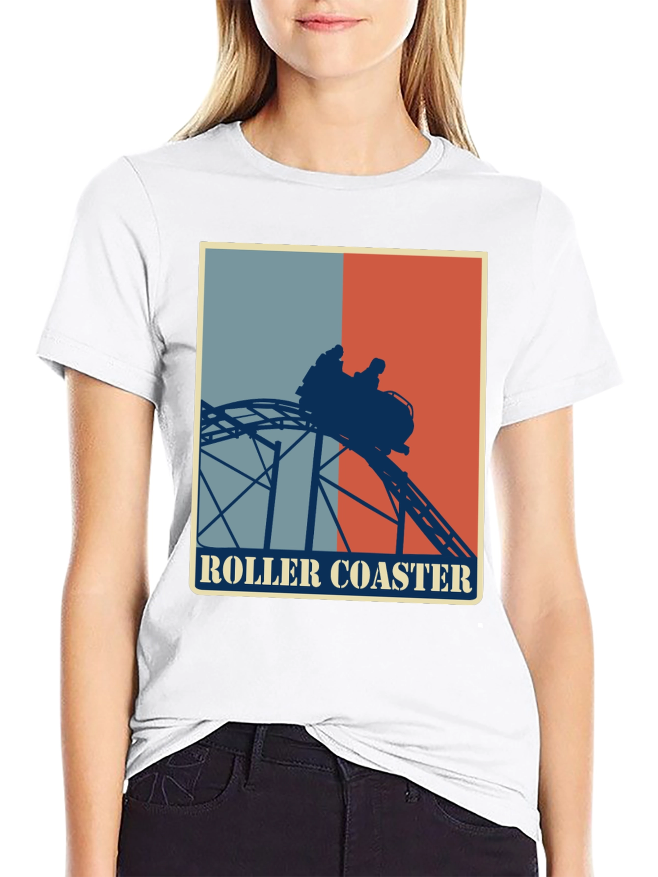 Roller Coaster Retro Style Graphic Tee