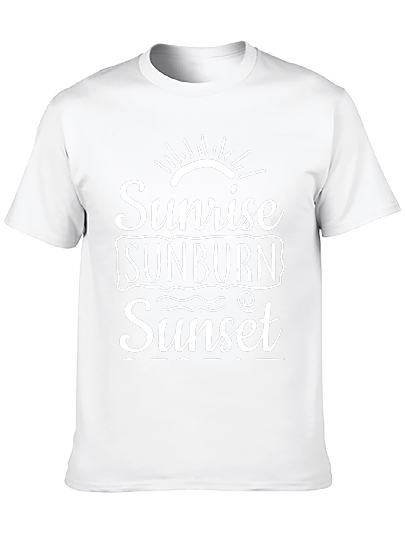 Sunrise Sunburn Sunset Black Graphic T-Shirt