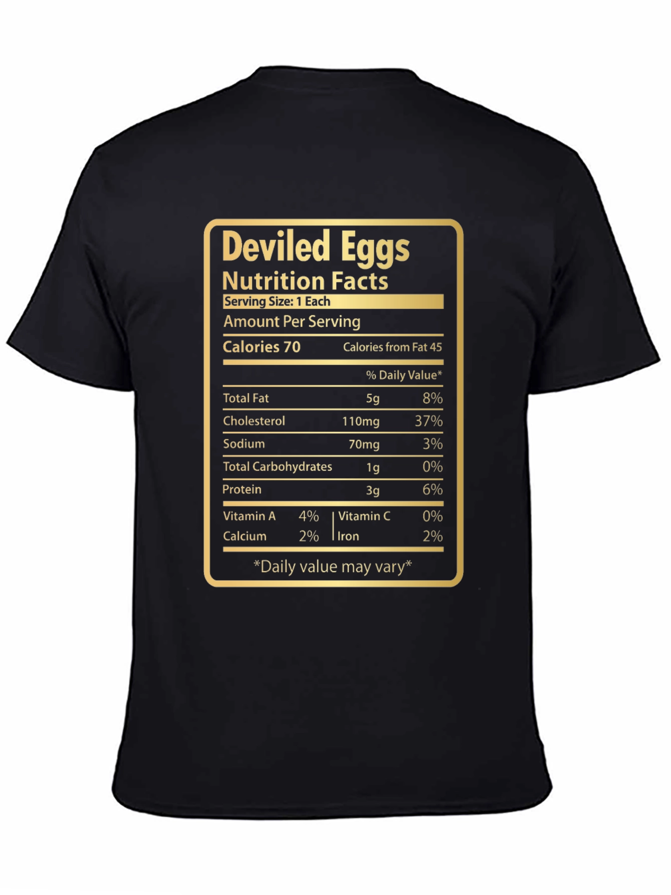 Deviled Eggs Nutrition Facts Graphic T-Shirt
