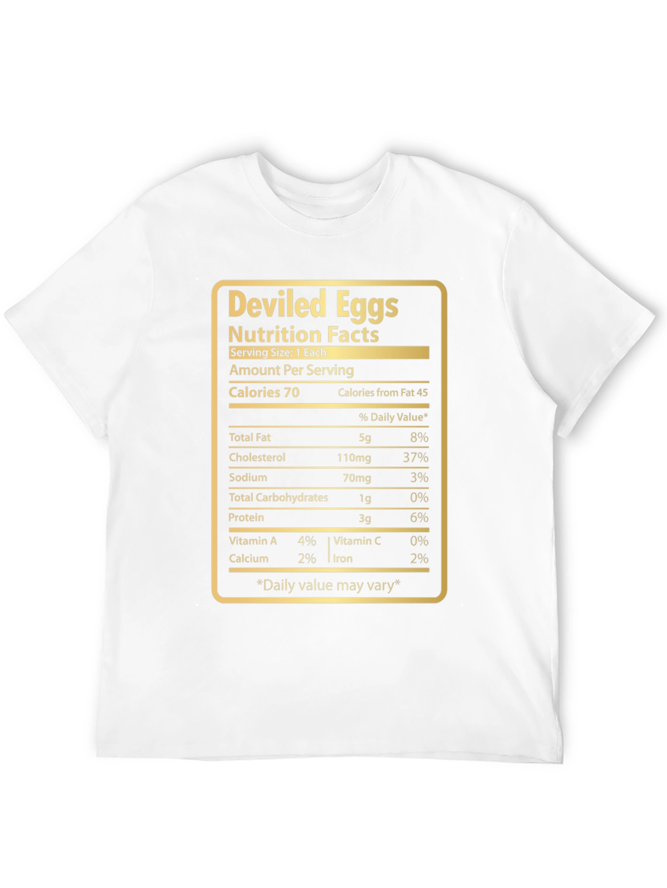 Deviled Eggs Nutrition Facts Graphic T-Shirt