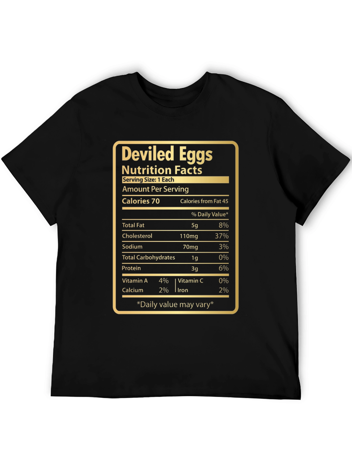 Deviled Eggs Nutrition Facts Graphic T-Shirt