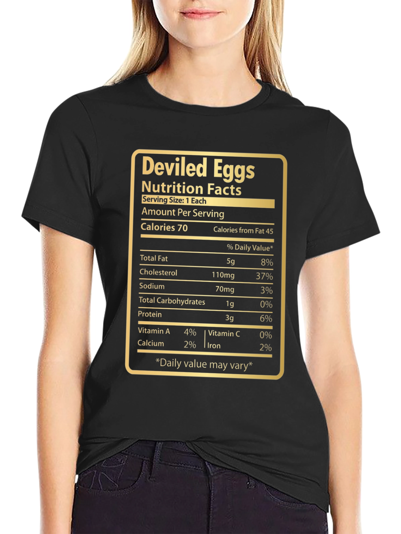 Deviled Eggs Nutrition Facts Graphic T-Shirt