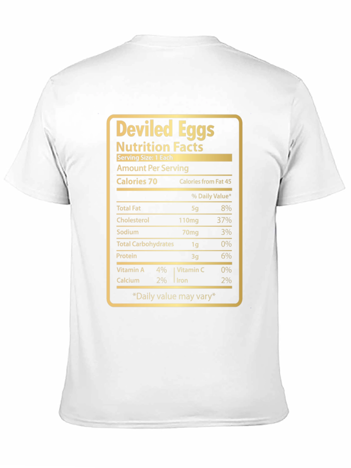 Deviled Eggs Nutrition Facts Graphic T-Shirt