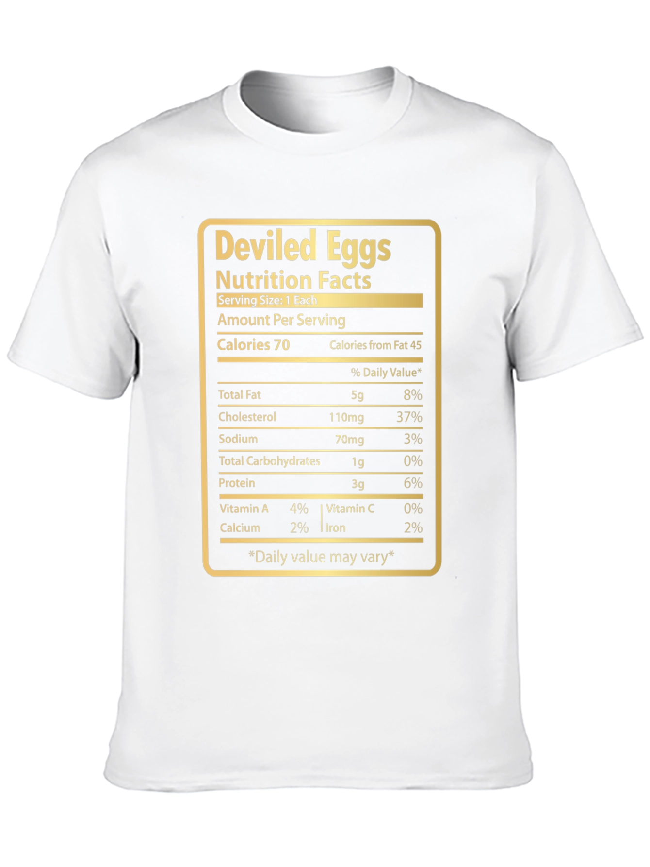 Deviled Eggs Nutrition Facts Graphic T-Shirt