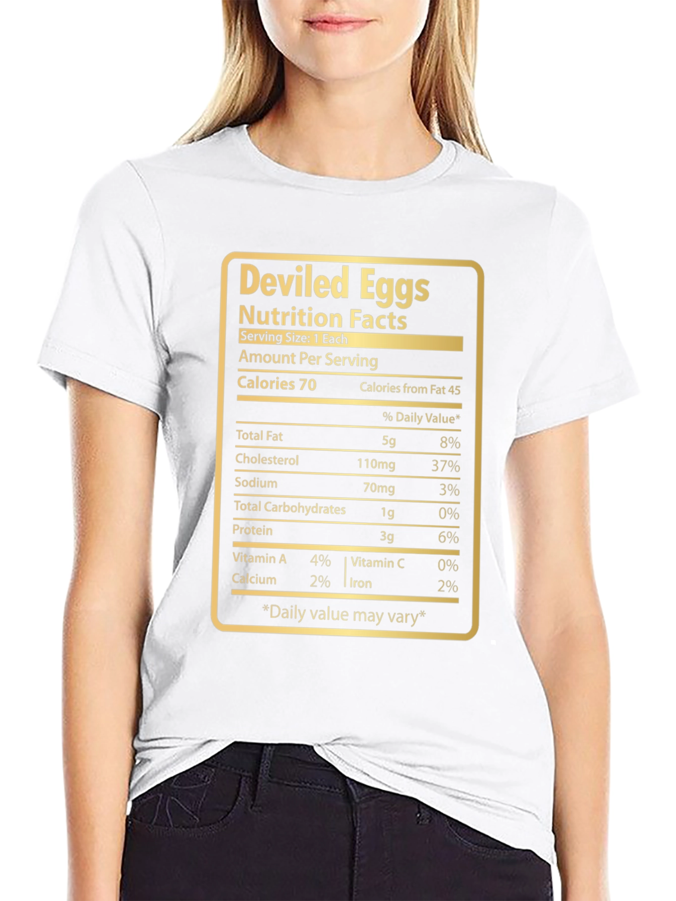 Deviled Eggs Nutrition Facts Graphic T-Shirt