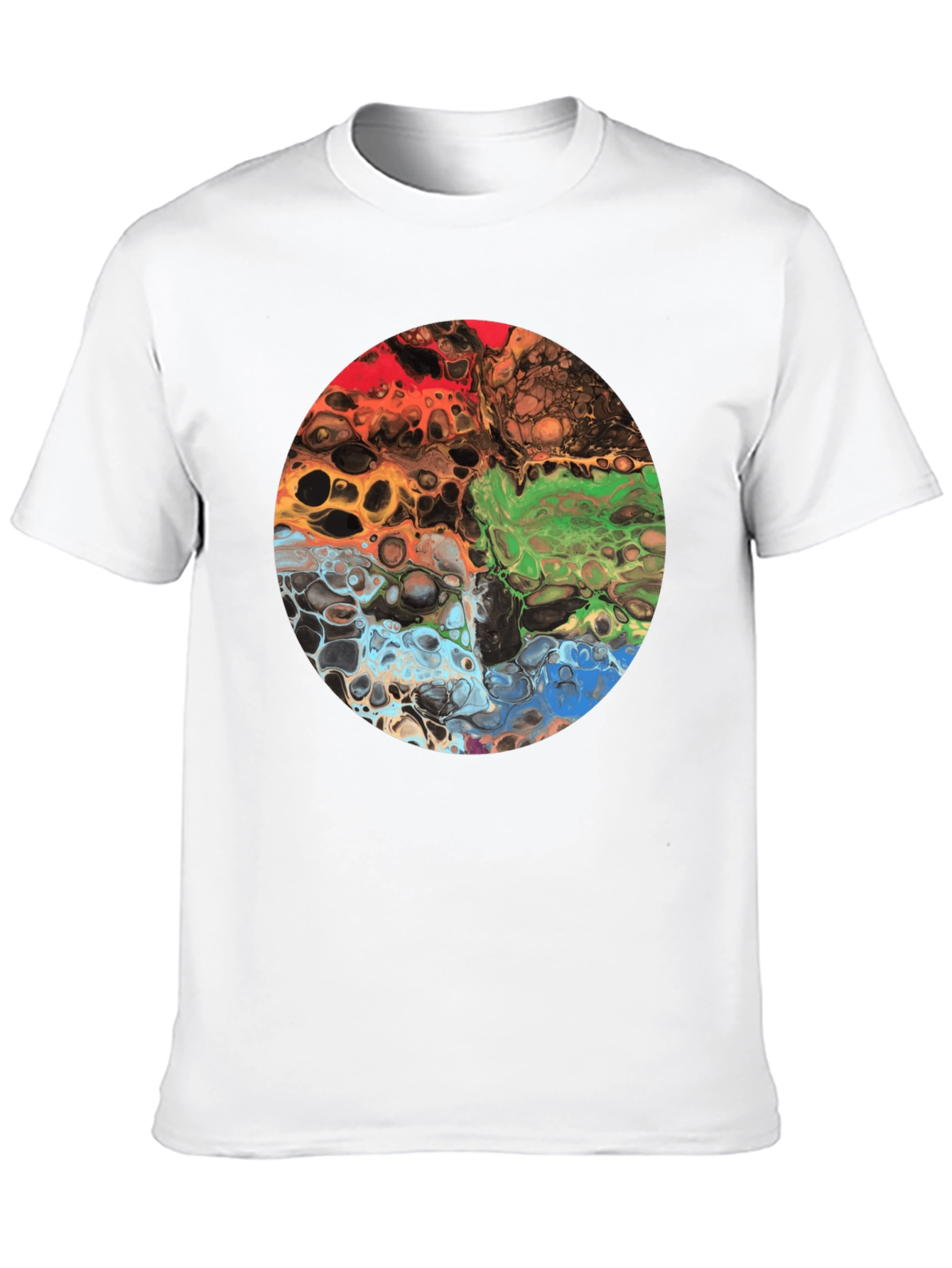Abstract Art Circle Graphic Black T-Shirt