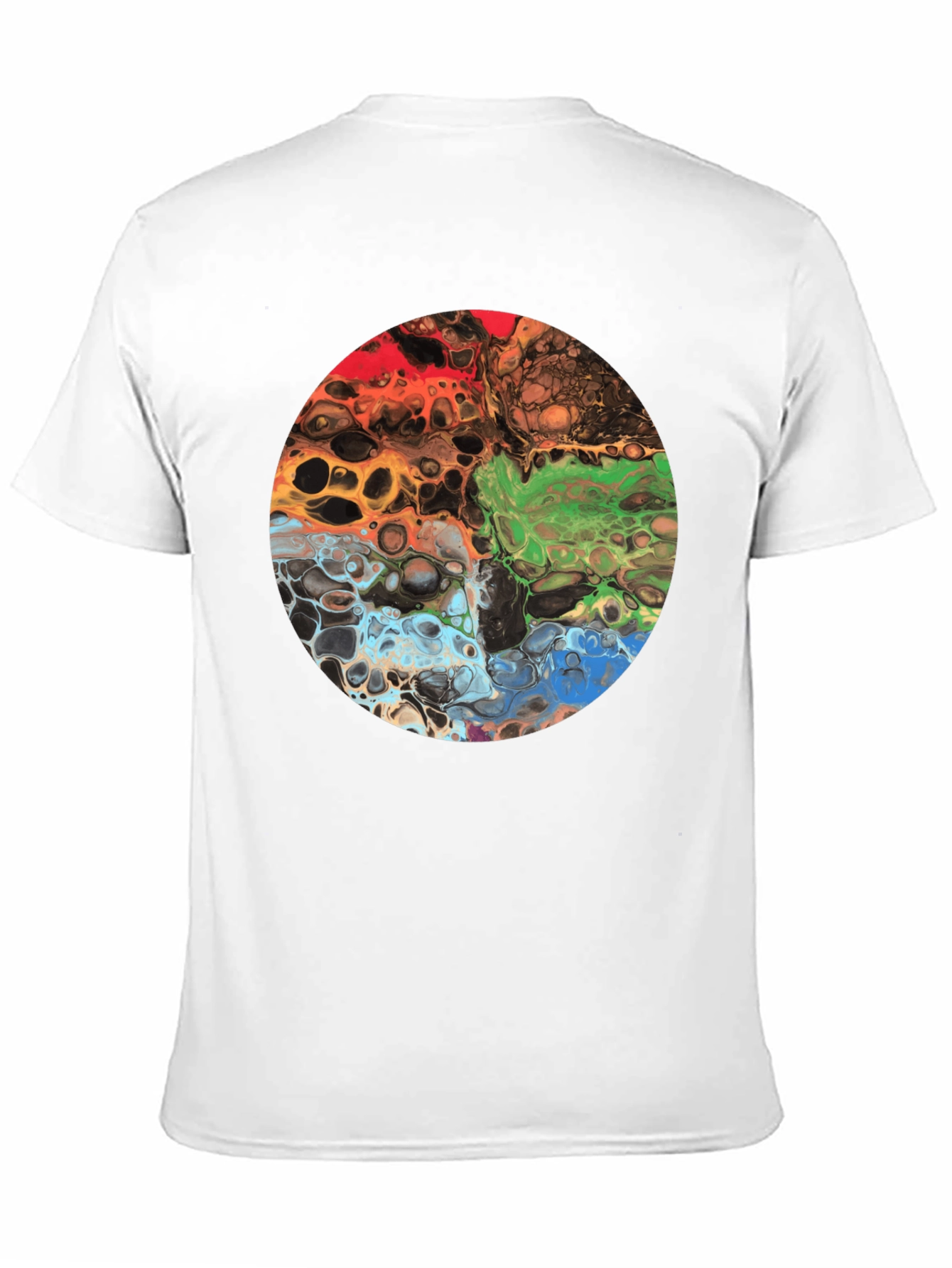 Abstract Art Circle Graphic Black T-Shirt