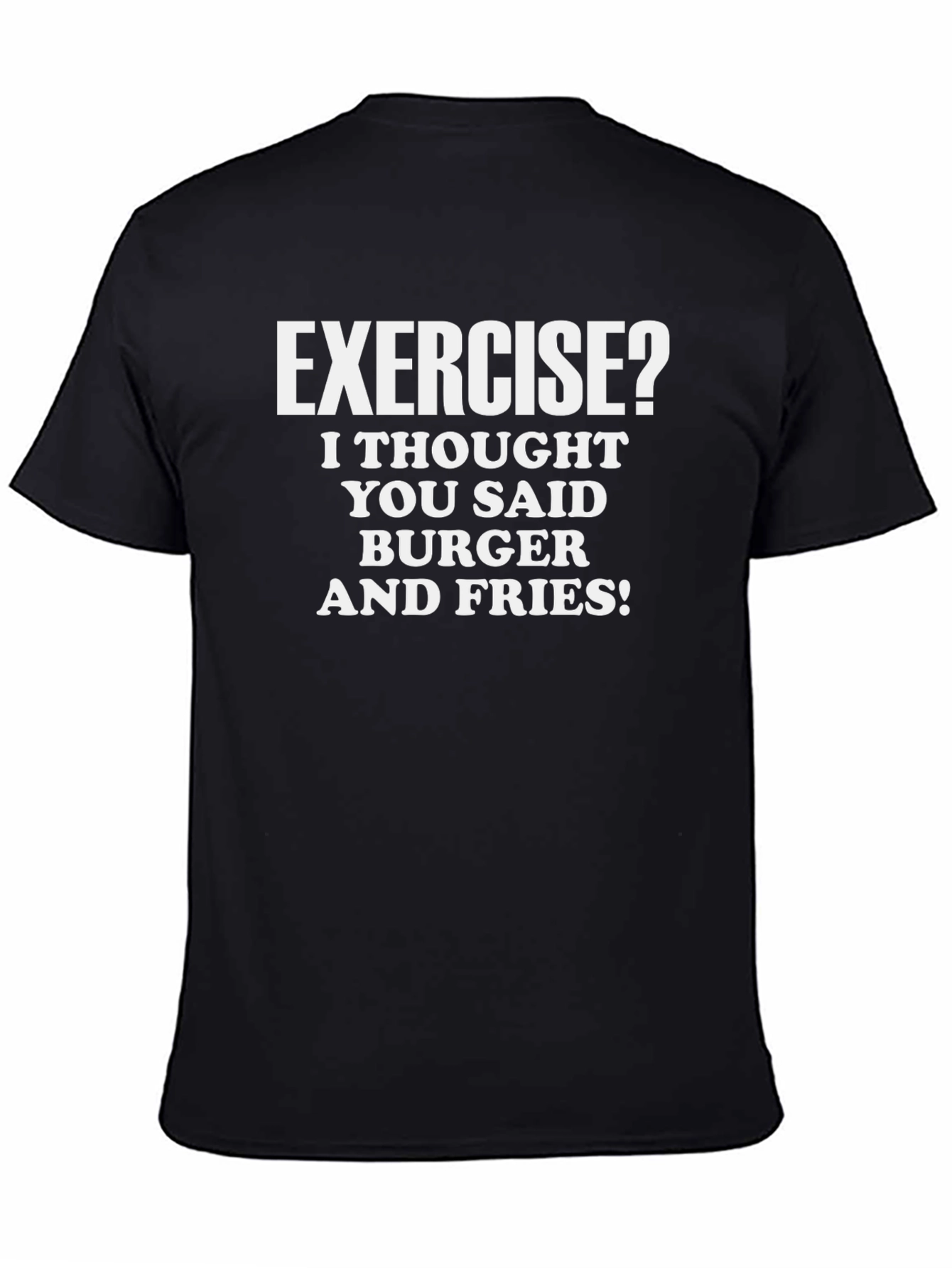 Funny Exercise Burger and Fries Graphic Tee