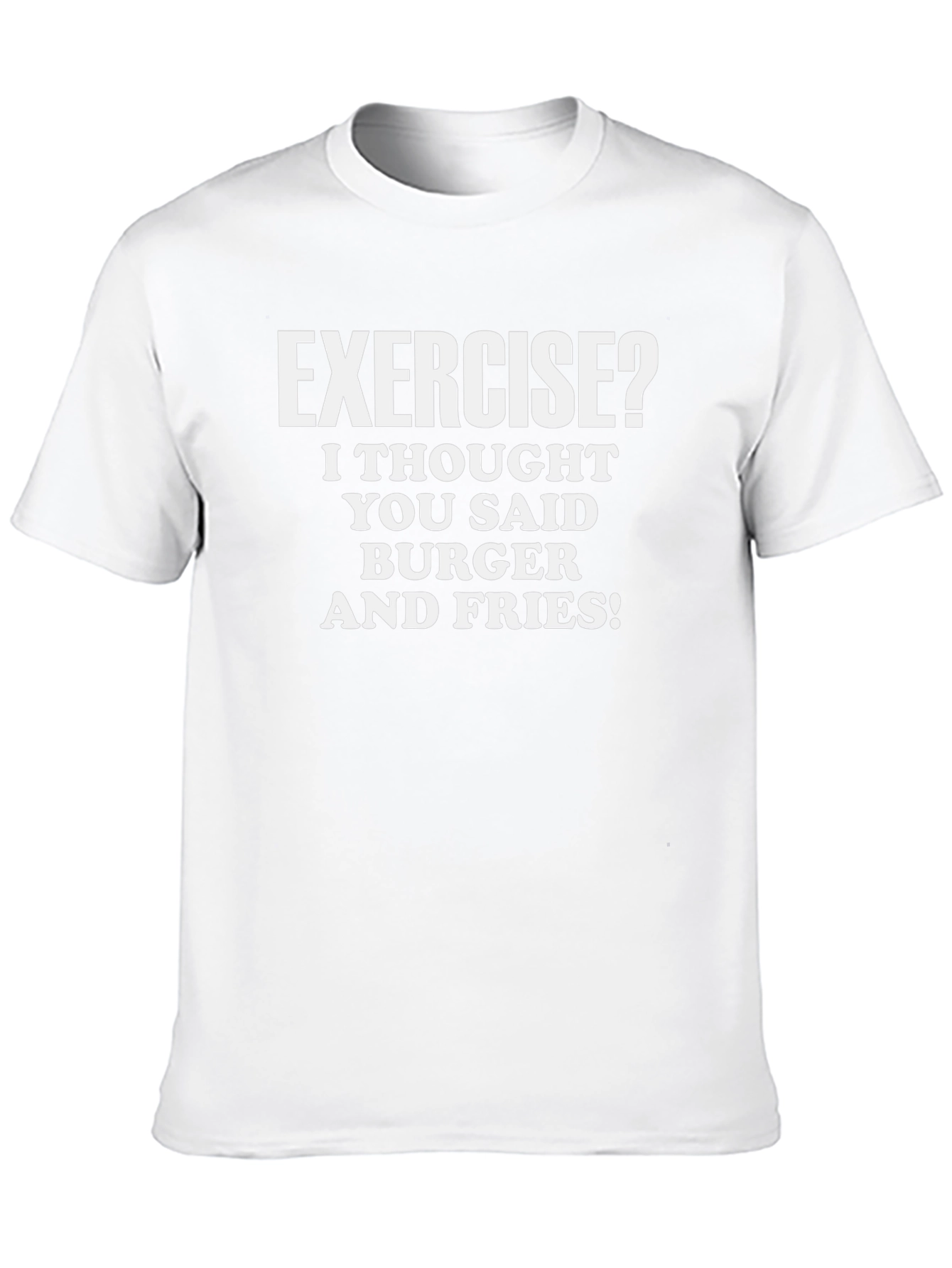 Funny Exercise Burger and Fries Graphic Tee