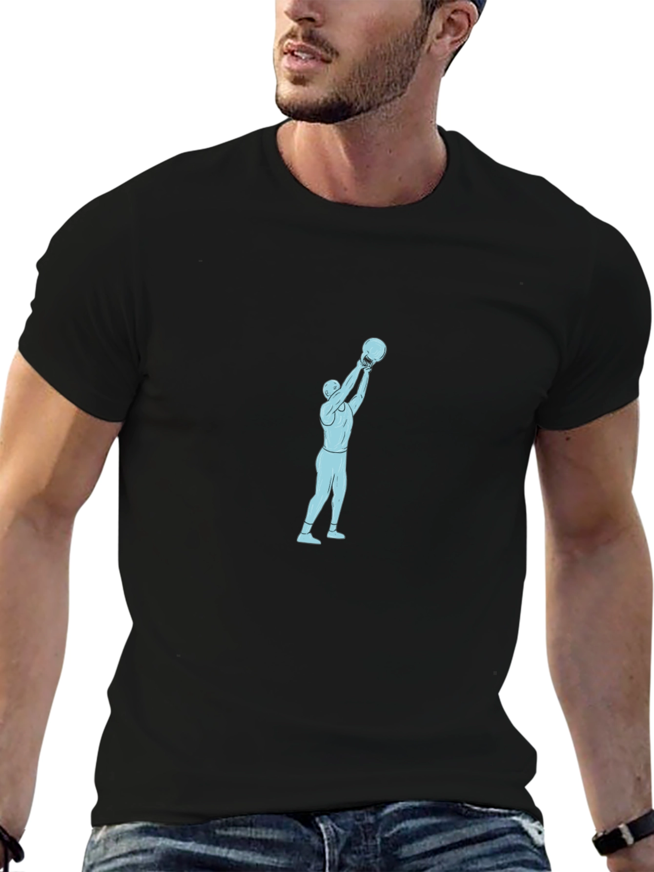 Basketball Player Graphic Black T-Shirt