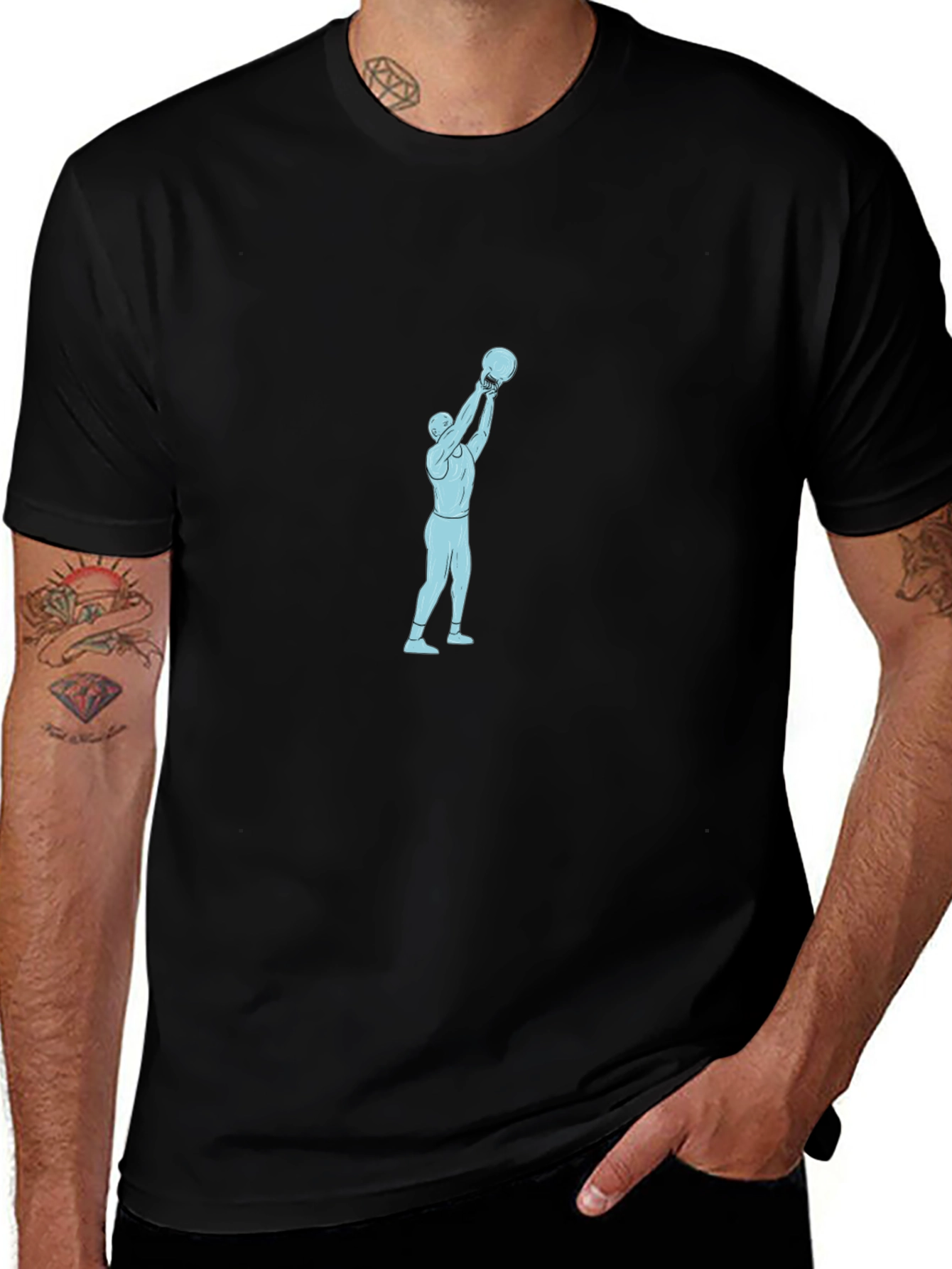Basketball Player Graphic Black T-Shirt
