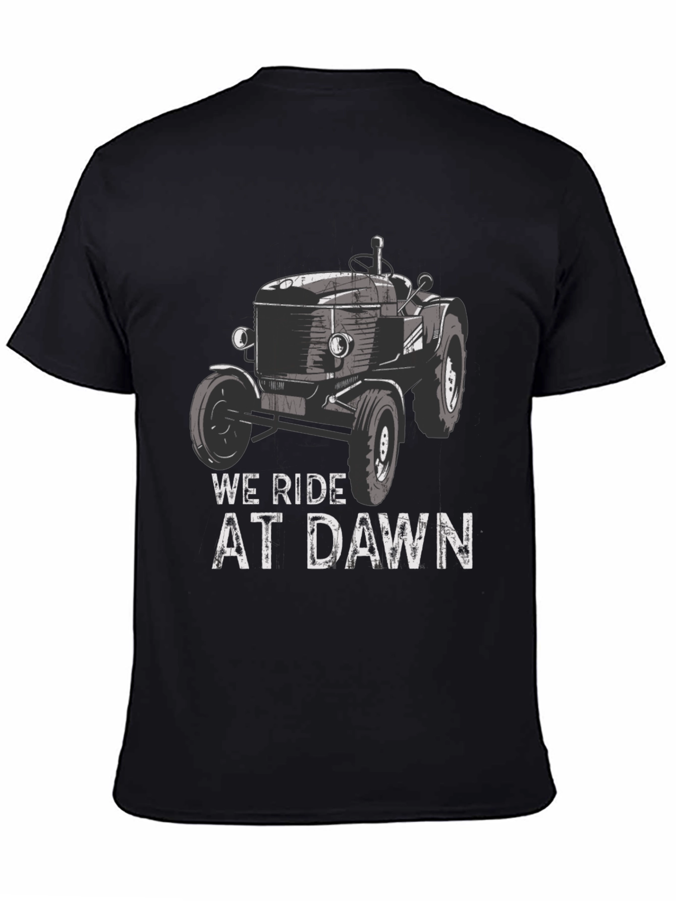 We Ride at Dawn Tractor Graphic Tee