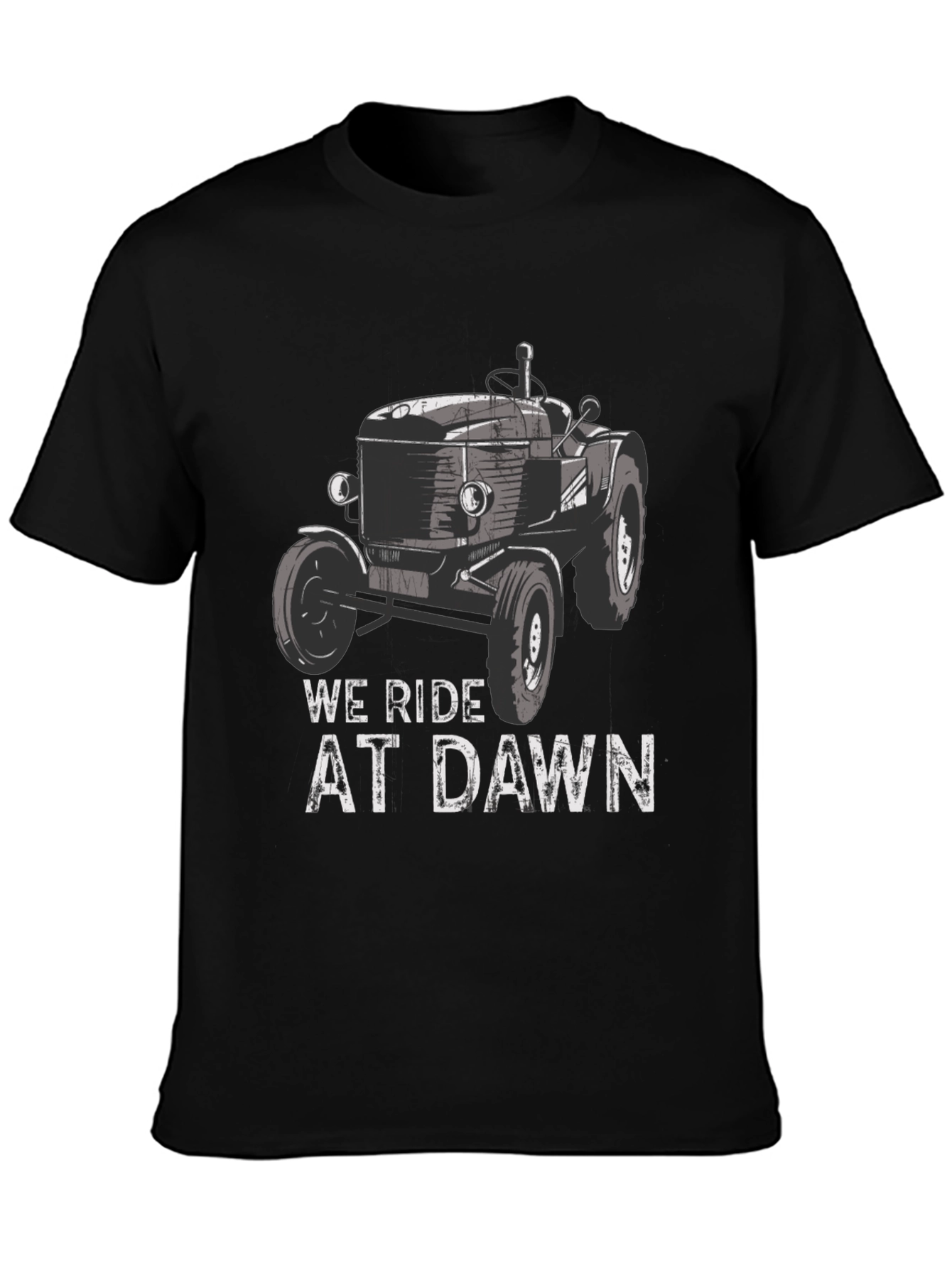 We Ride at Dawn Tractor Graphic Tee