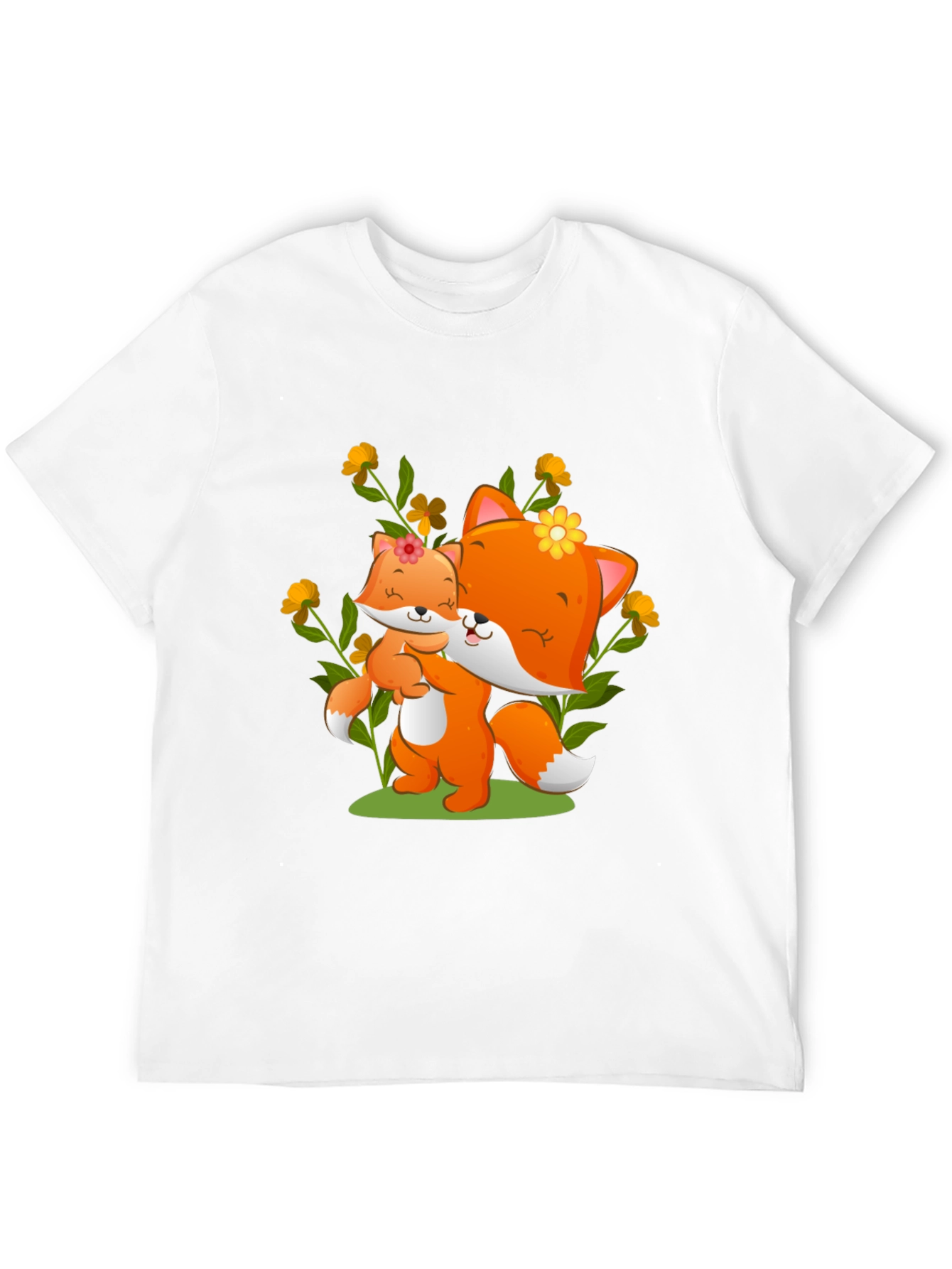 Cute Fox & Cub Graphic Tee