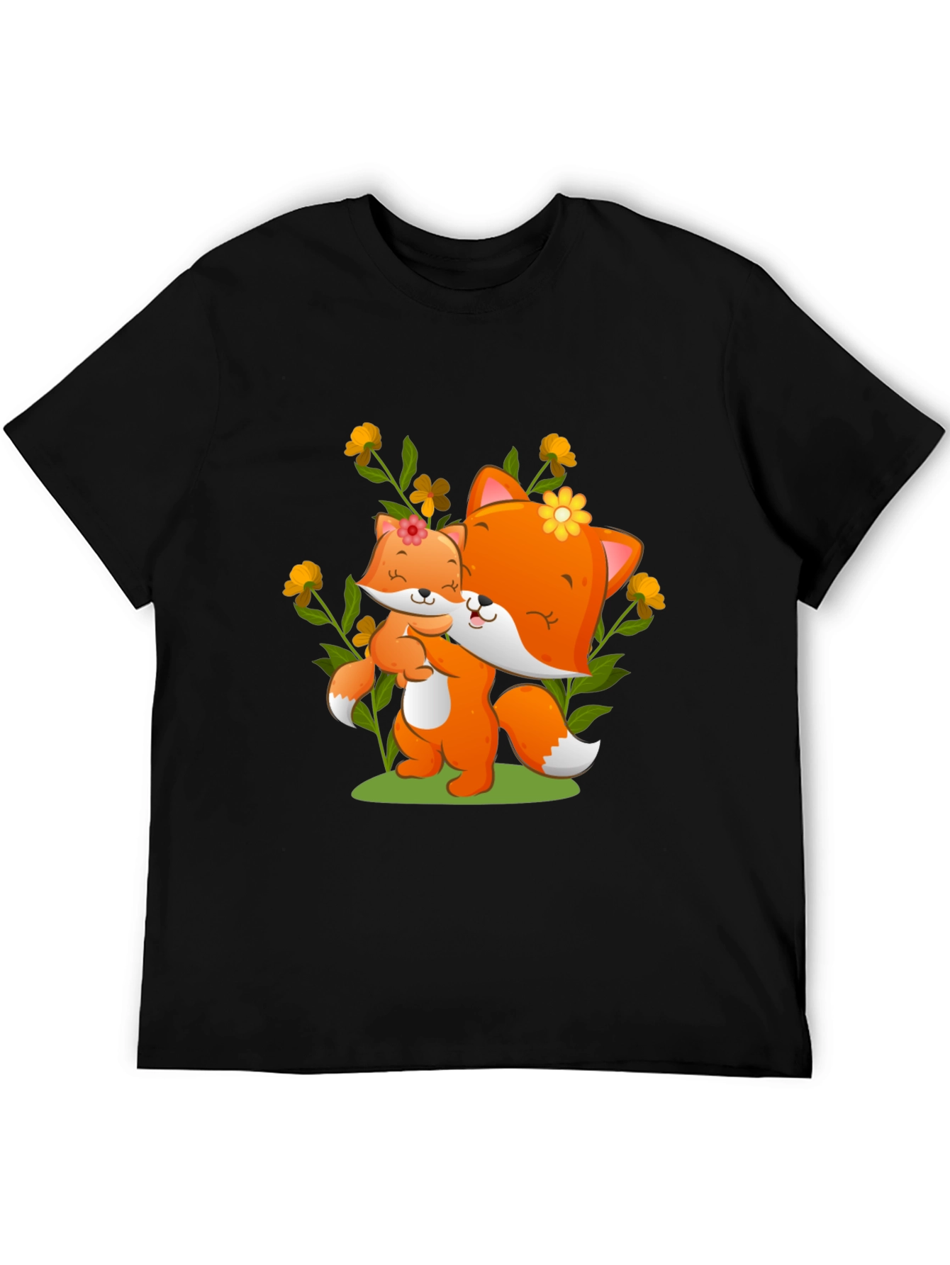 Cute Fox & Cub Graphic Tee