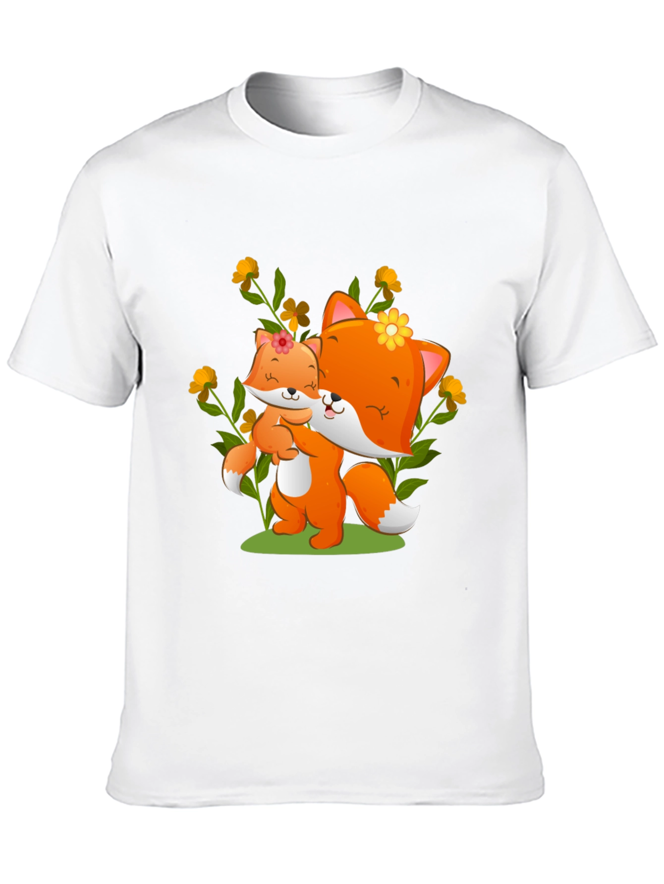 Cute Fox & Cub Graphic Tee