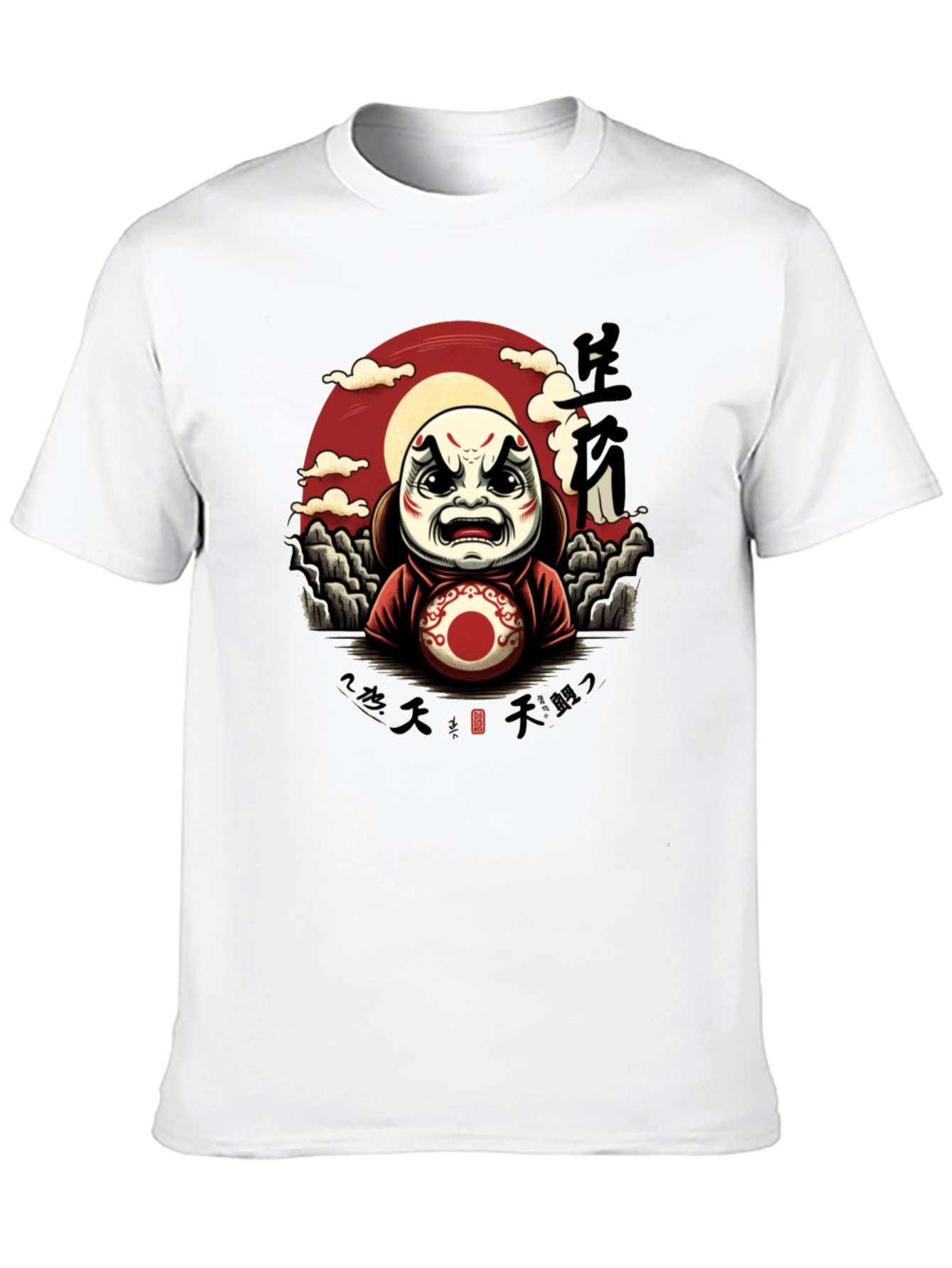 Japanese Daruma Doll Graphic T-Shirt - Unique Design
