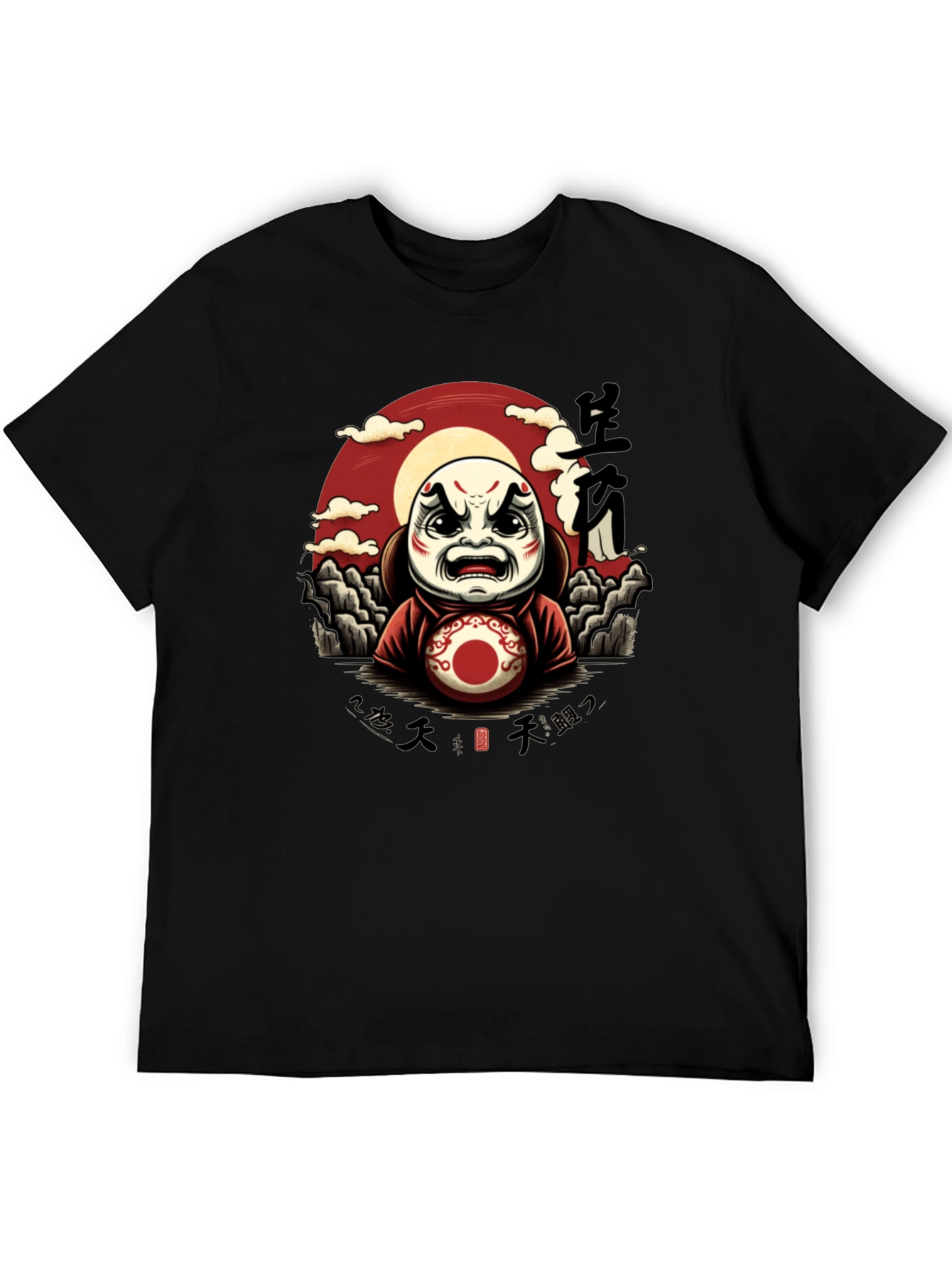 Japanese Daruma Doll Graphic T-Shirt - Unique Design