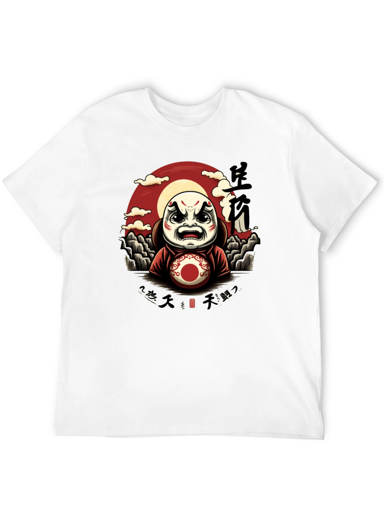 Japanese Daruma Doll Graphic T-Shirt - Unique Design