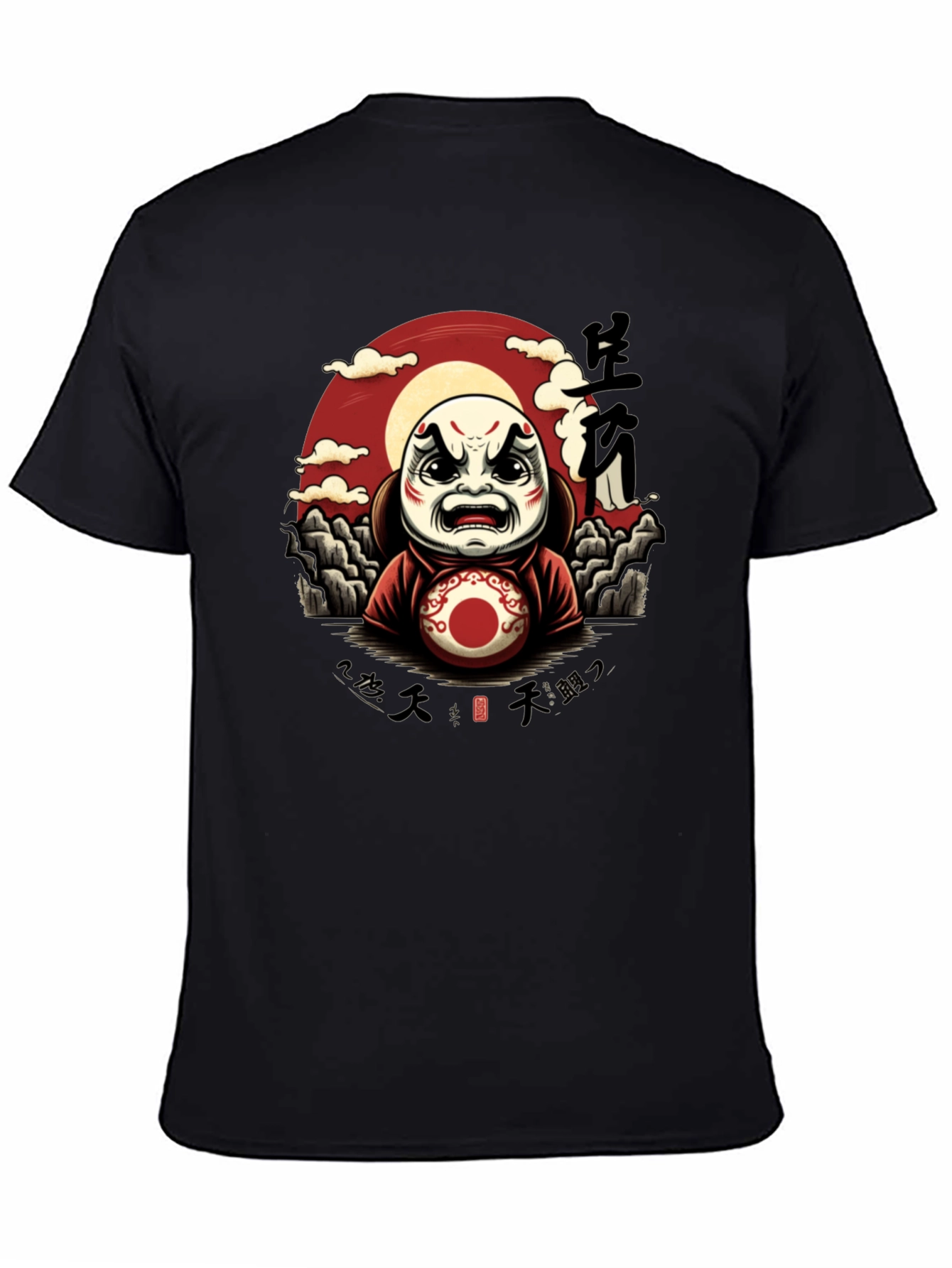 Japanese Daruma Doll Graphic T-Shirt - Unique Design