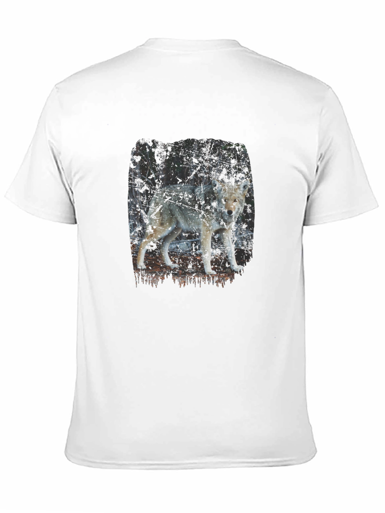 Wolf Print Black T-Shirt - Nature Inspired Graphic Tee