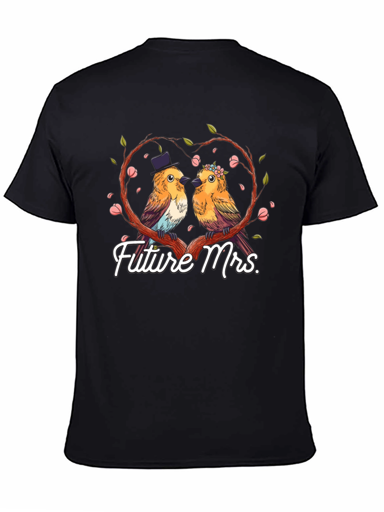 Future Mrs. T-Shirt Cute Bird Couple in Love