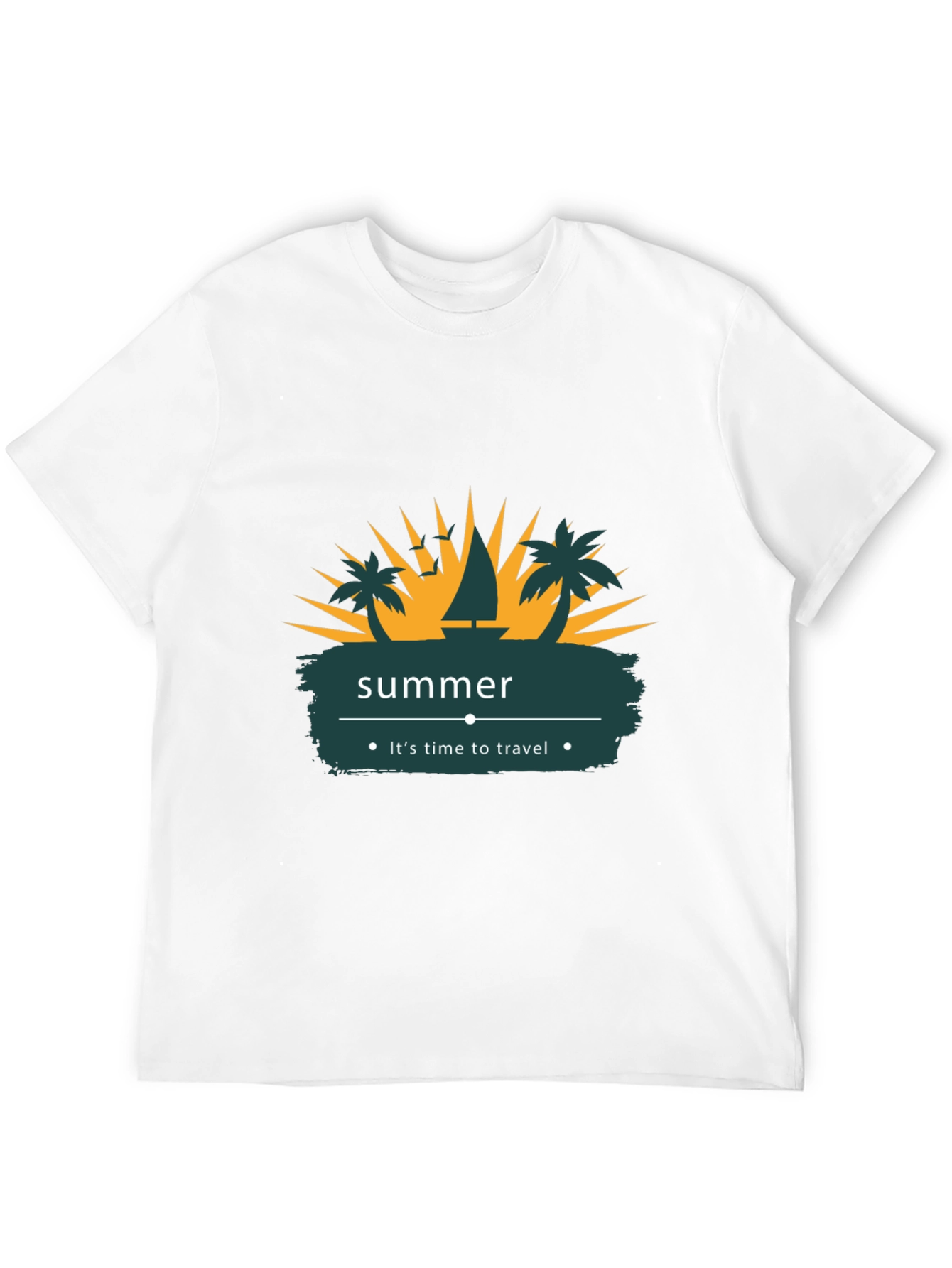 Summer Time Travel T-Shirt - Black