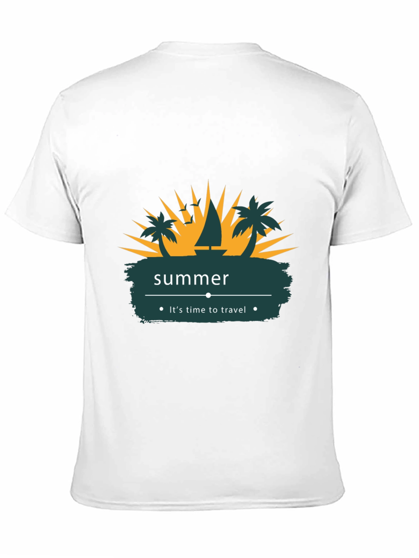 Summer Time Travel T-Shirt - Black