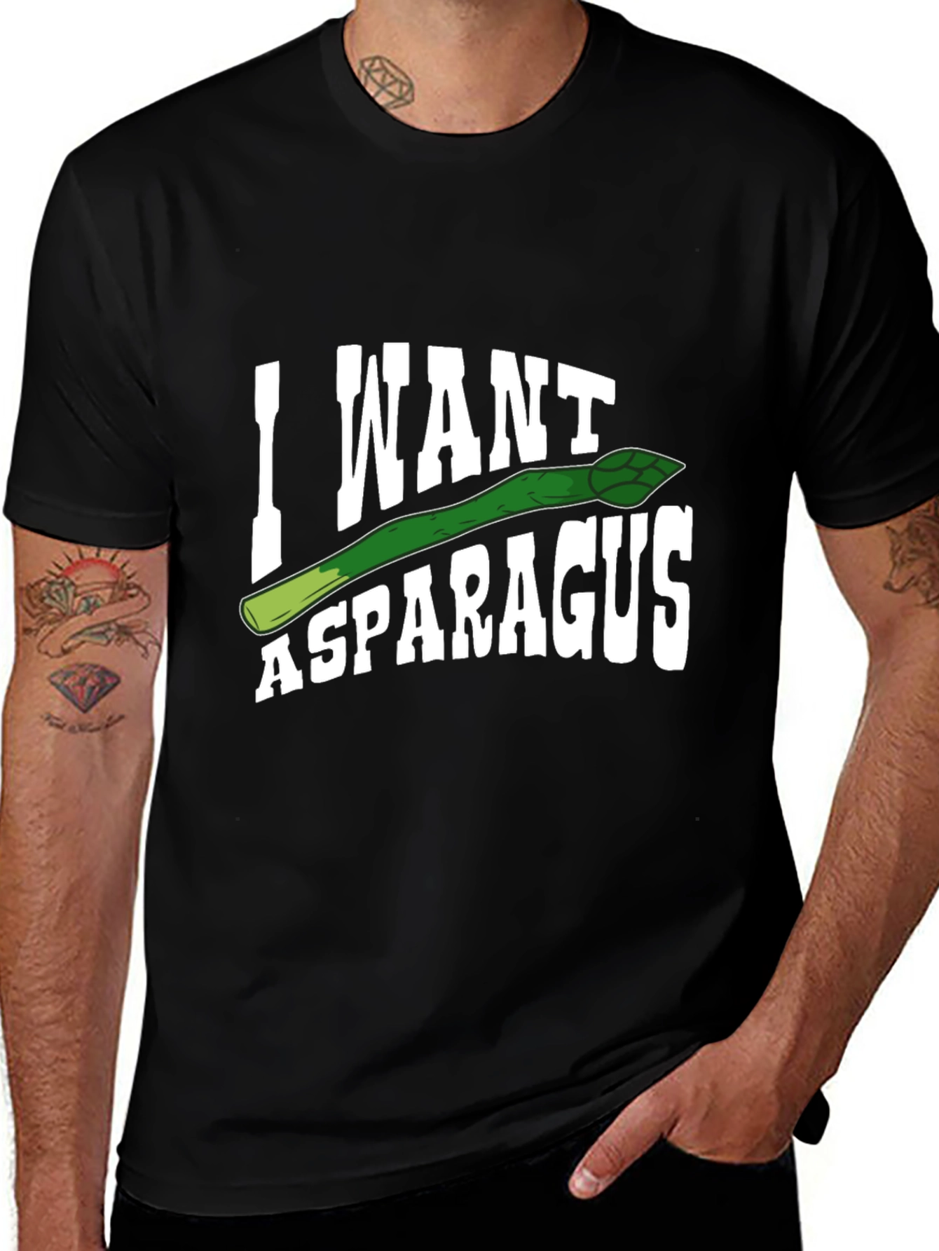 I Want Asparagus Graphic T-Shirt
