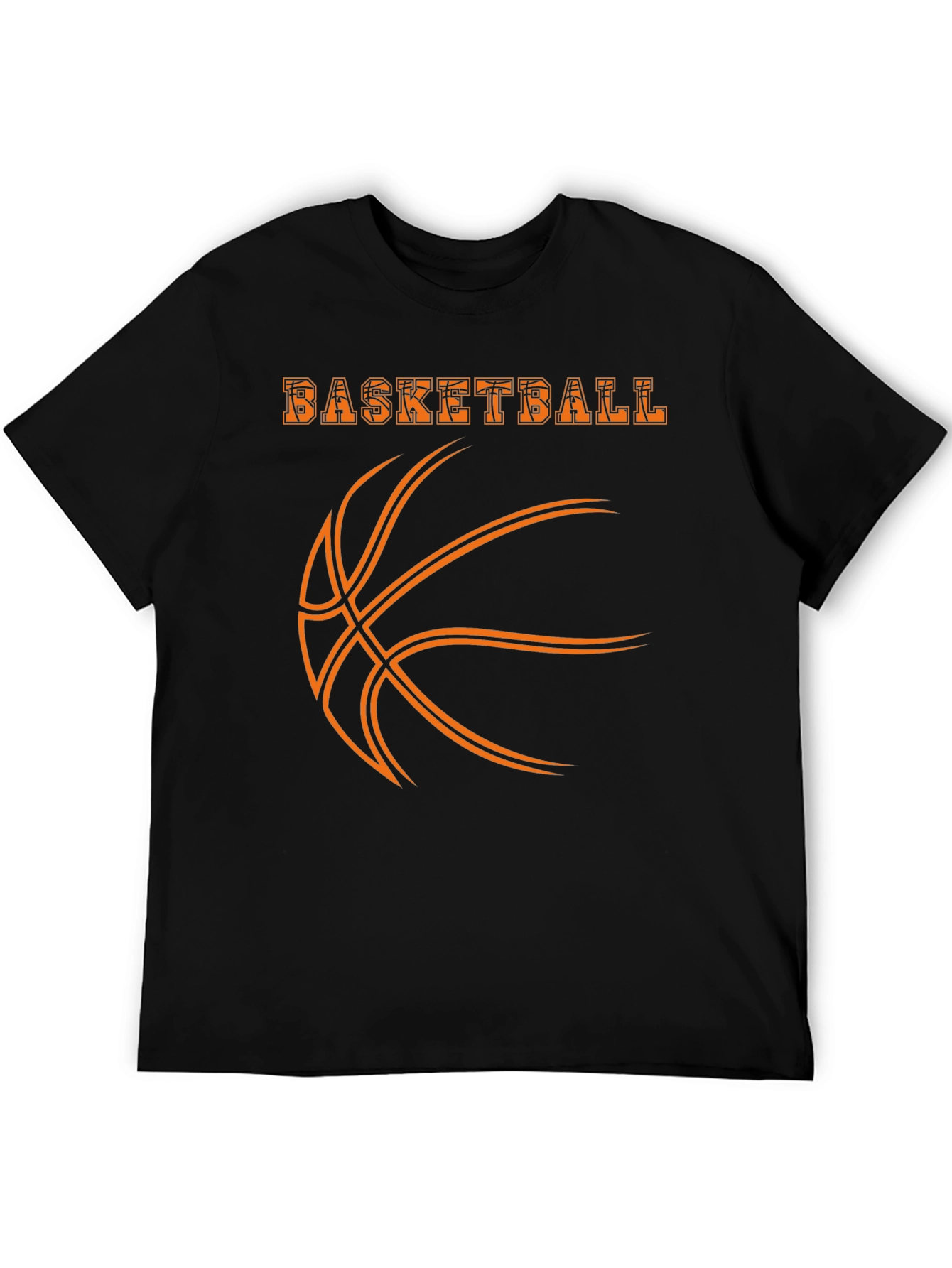 Basketball Graphic Print T-Shirt - Black