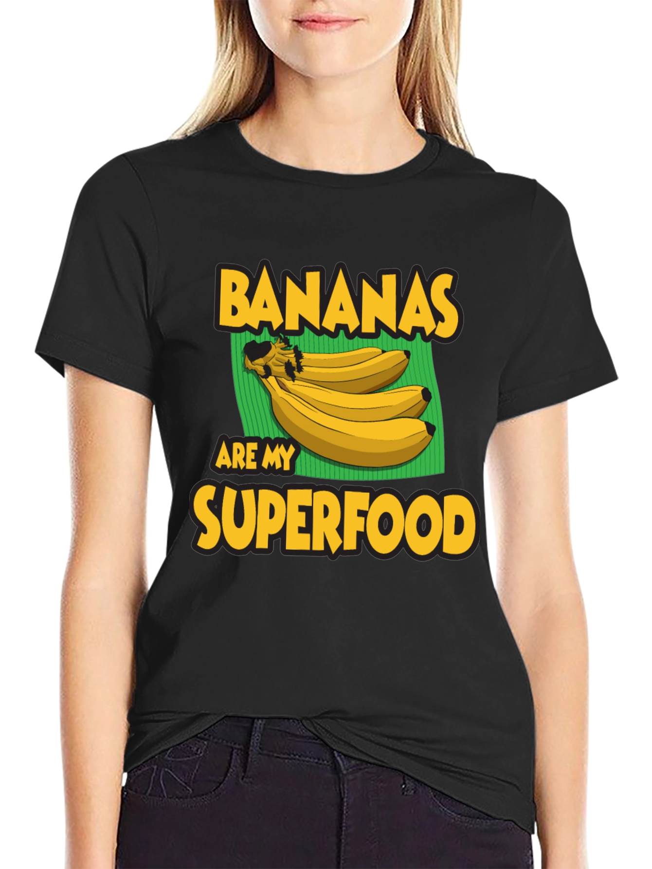 Banana Superfood Graphic Tee - Black T-Shirt