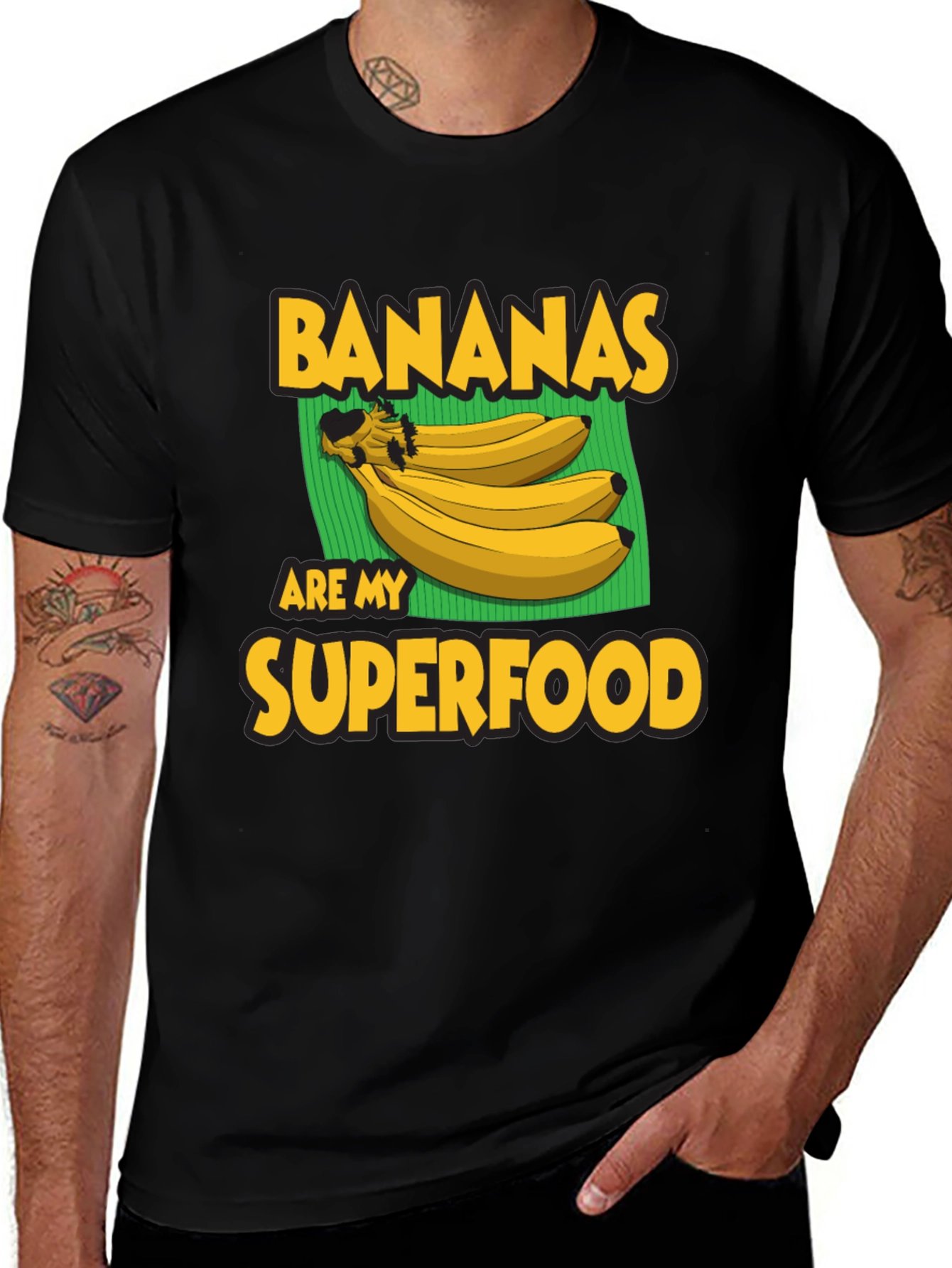Banana Superfood Graphic Tee - Black T-Shirt