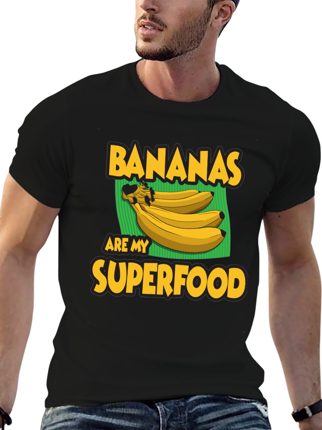 Banana Superfood Graphic Tee - Black T-Shirt
