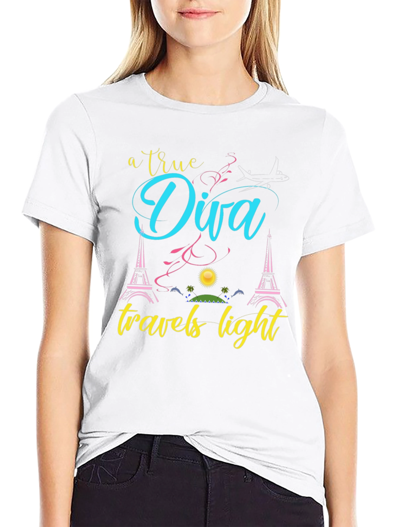 True Diva Travels Light Graphic Tee