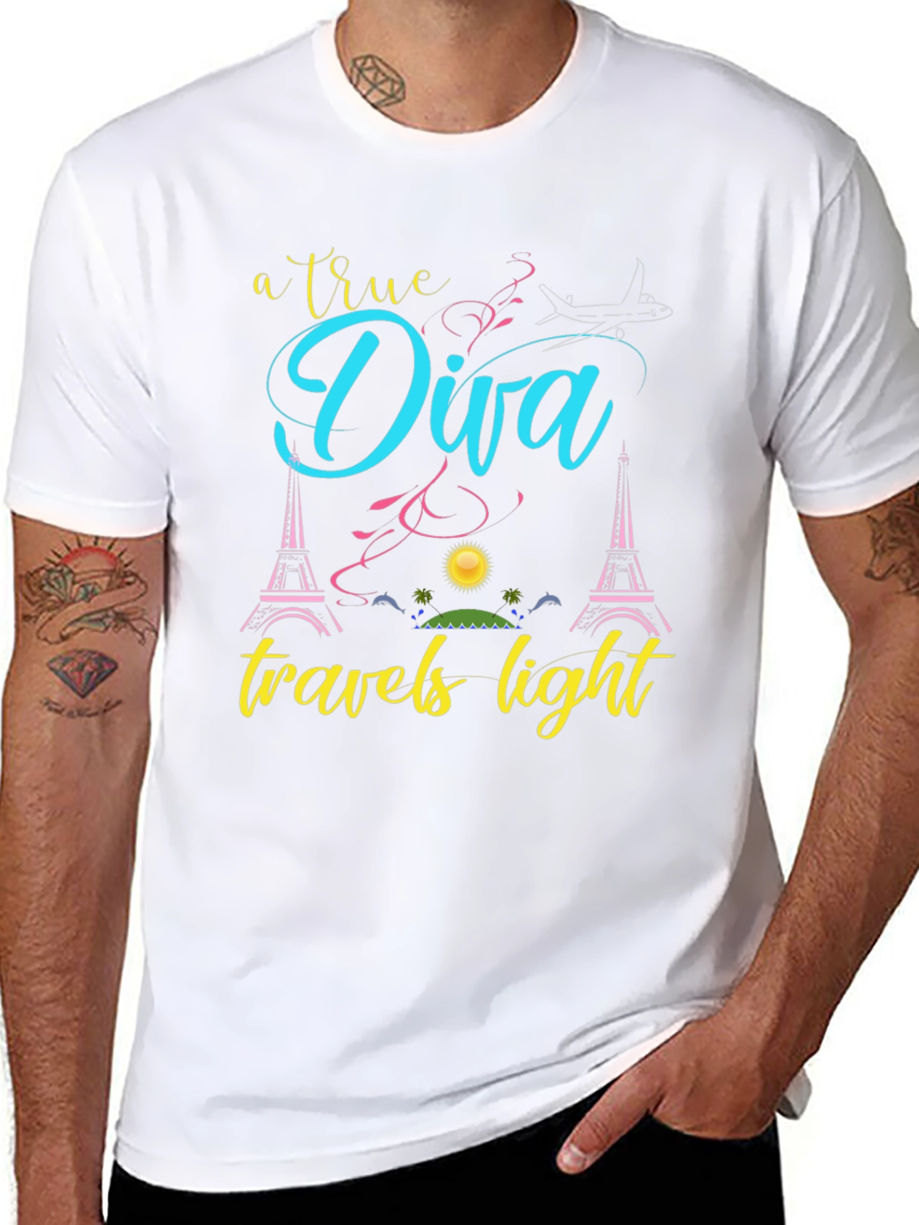 True Diva Travels Light Graphic Tee