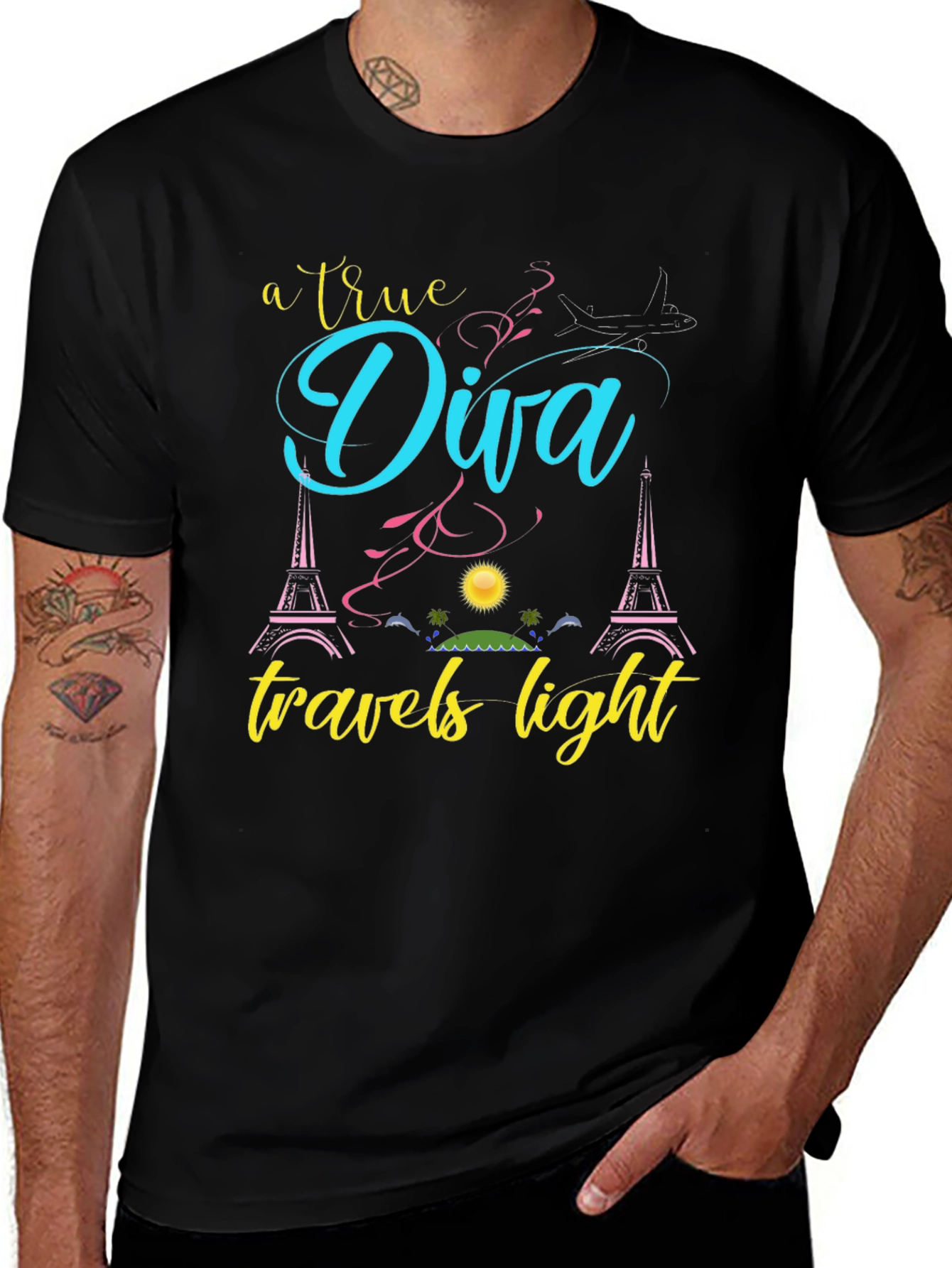 True Diva Travels Light Graphic Tee