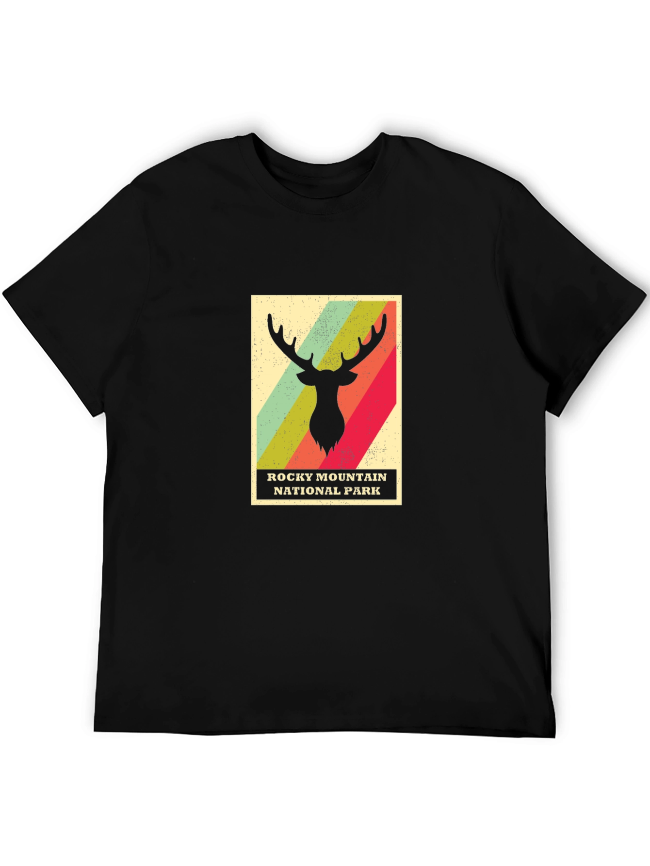 Rocky Mountain National Park T-Shirt - Retro Deer Design