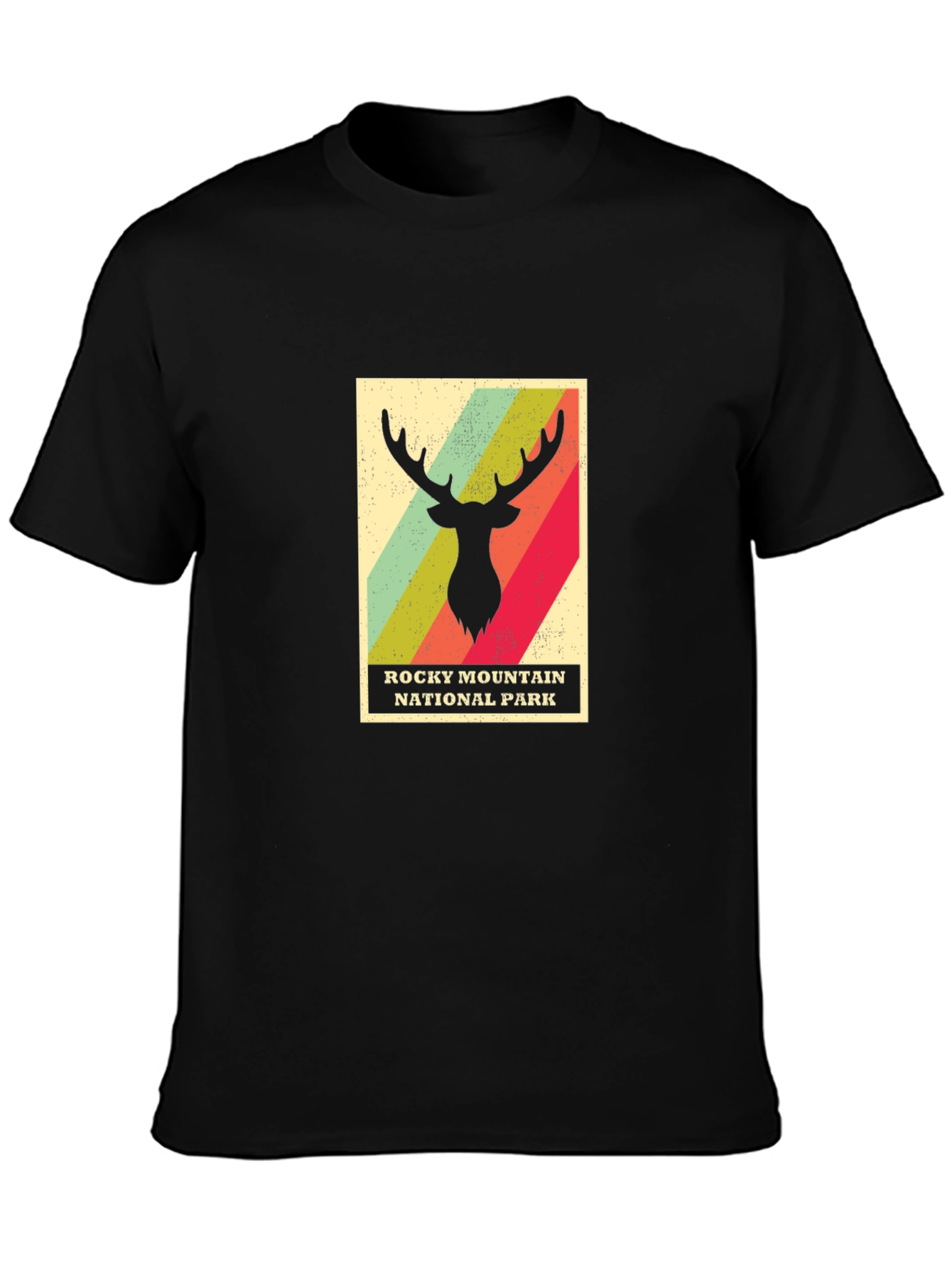 Rocky Mountain National Park T-Shirt - Retro Deer Design