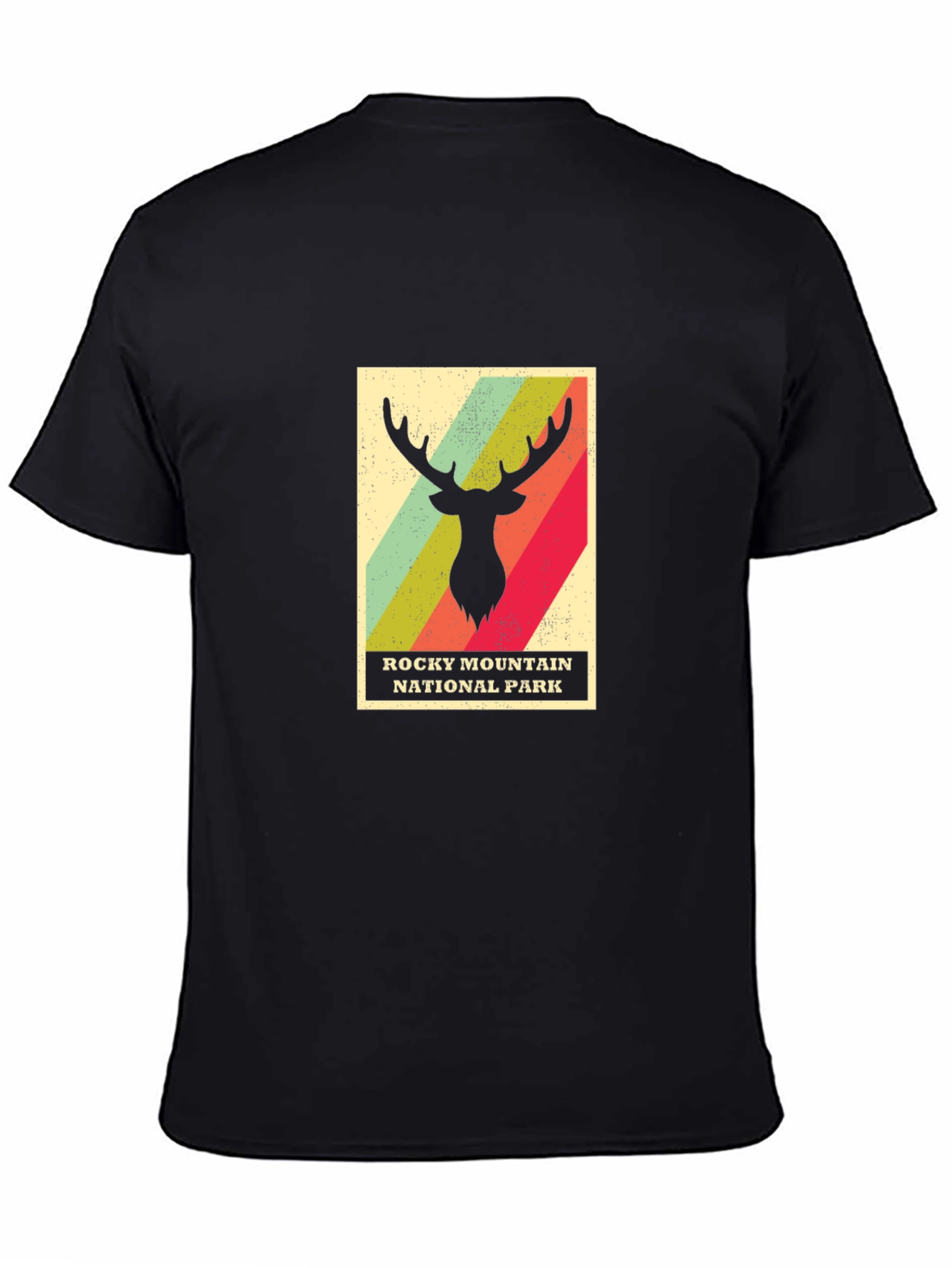 Rocky Mountain National Park T-Shirt - Retro Deer Design
