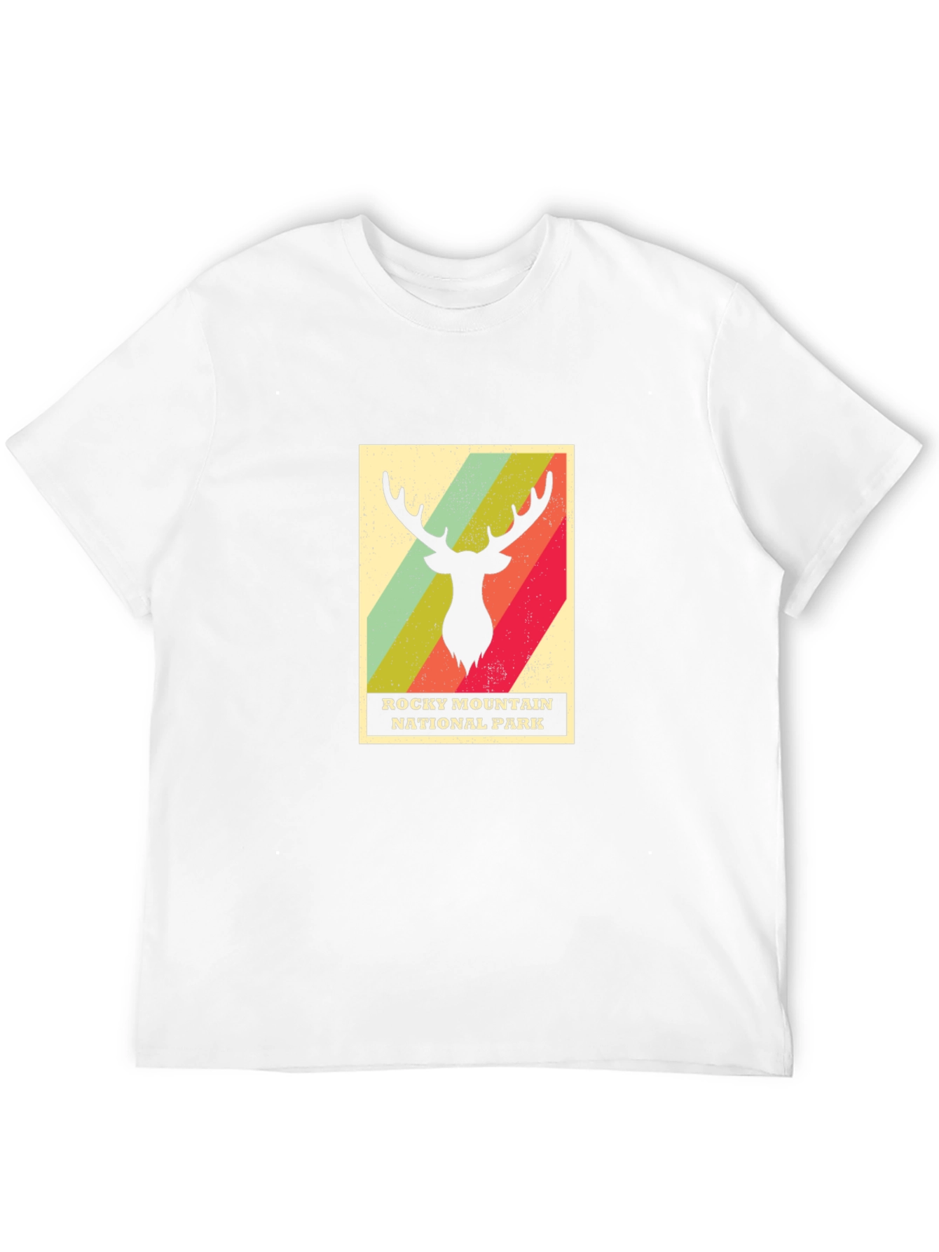 Rocky Mountain National Park T-Shirt - Retro Deer Design