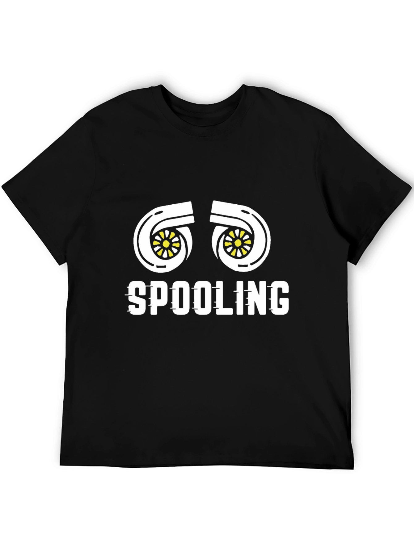 Spooling Turbo T-Shirt - Black Cotton Tee