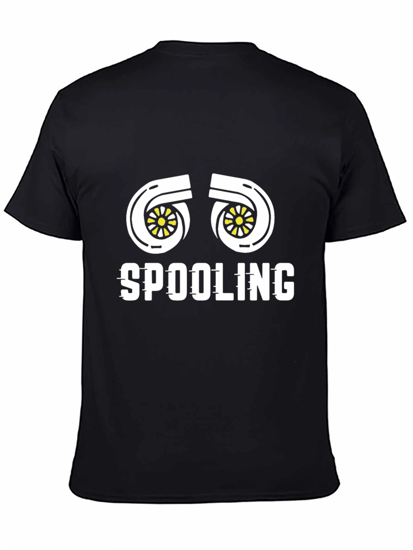 Spooling Turbo T-Shirt - Black Cotton Tee
