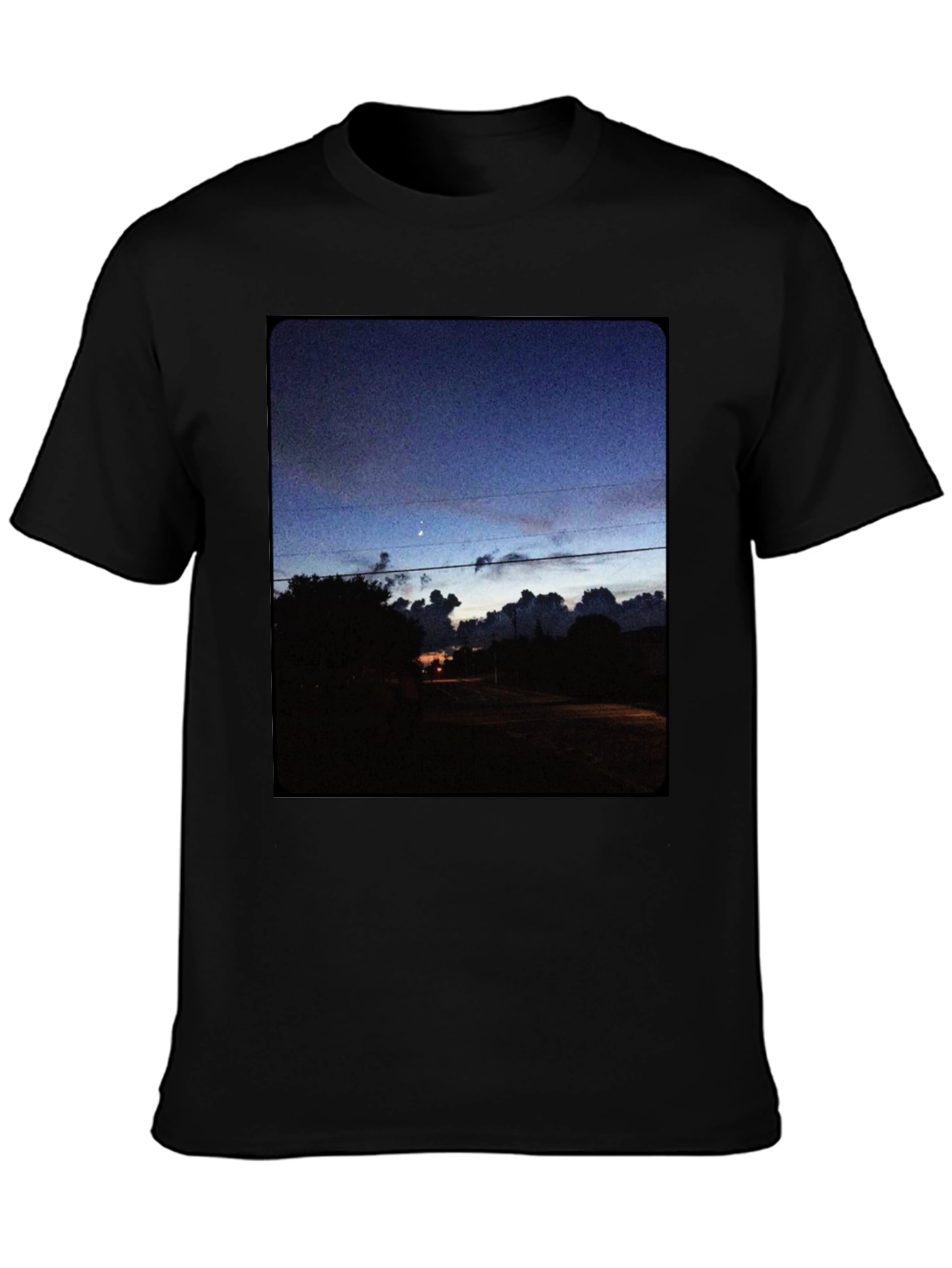 Night Sky Landscape Graphic Tee