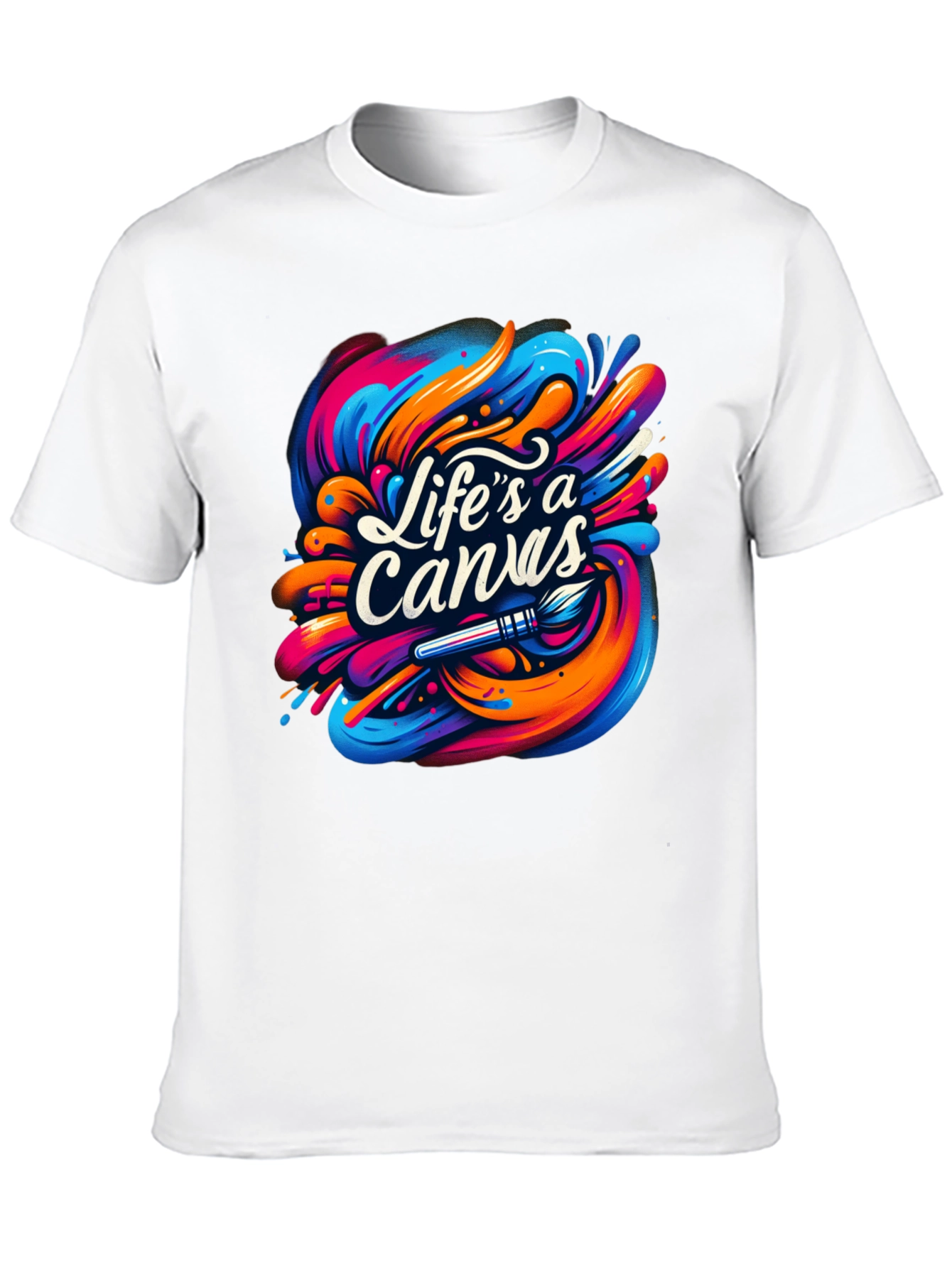 Lifes A Canvas Graphic Tee - Artistic Style