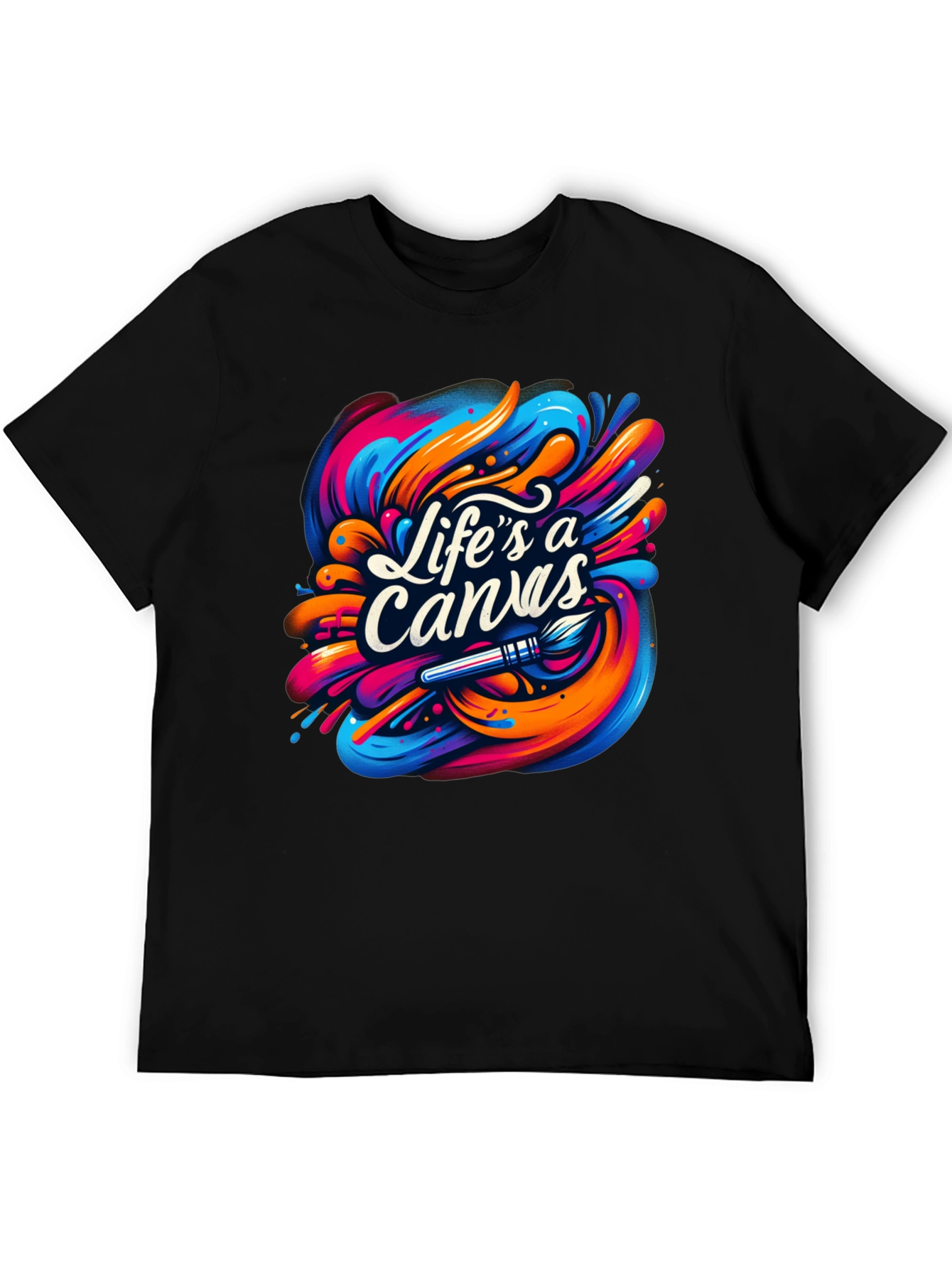 Lifes A Canvas Graphic Tee - Artistic Style